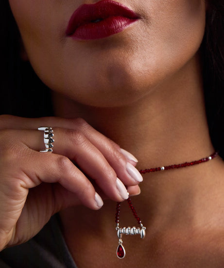 Vampire Teeth Fangs Ring