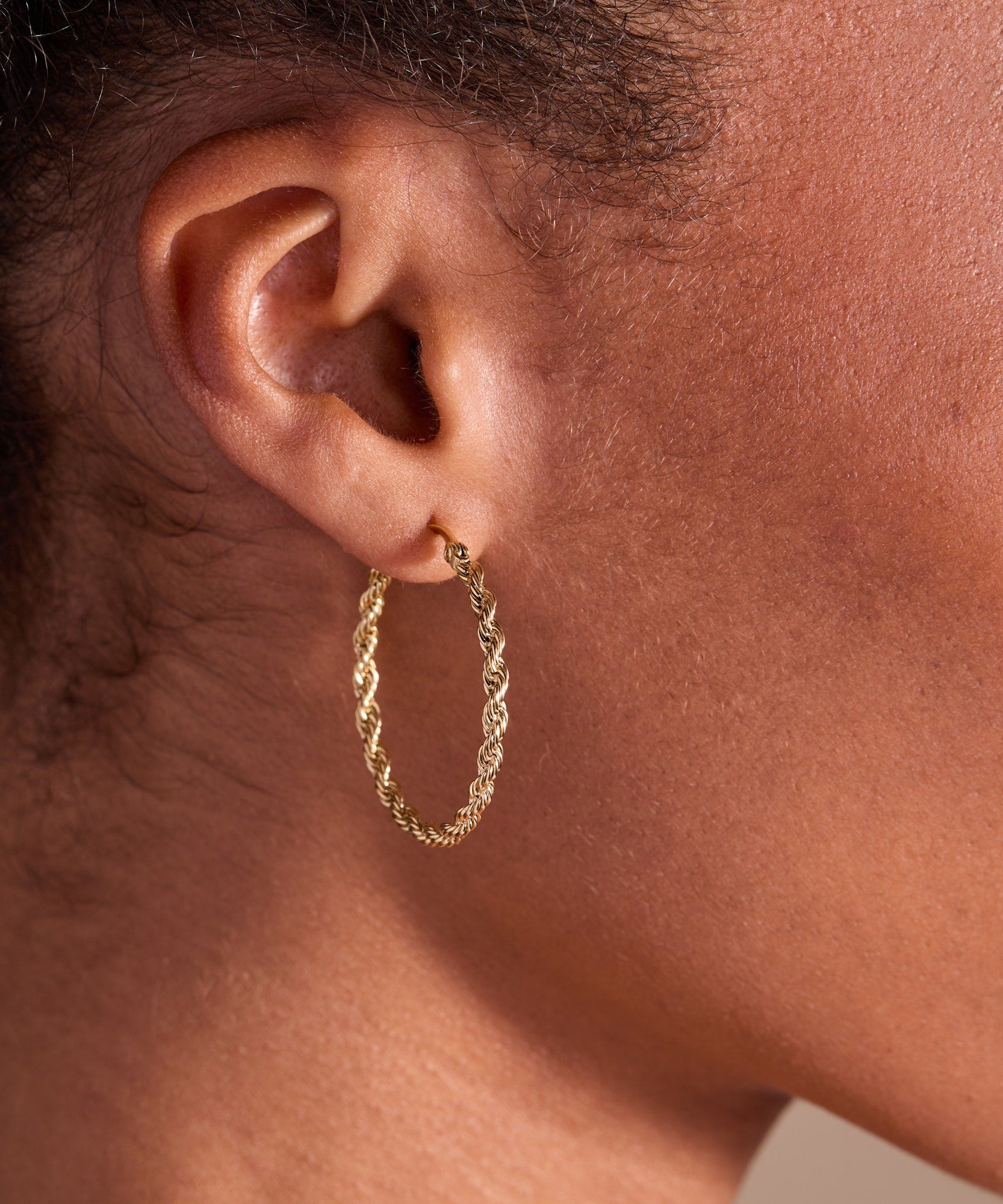 Frozen French Rope Hoop Earrings