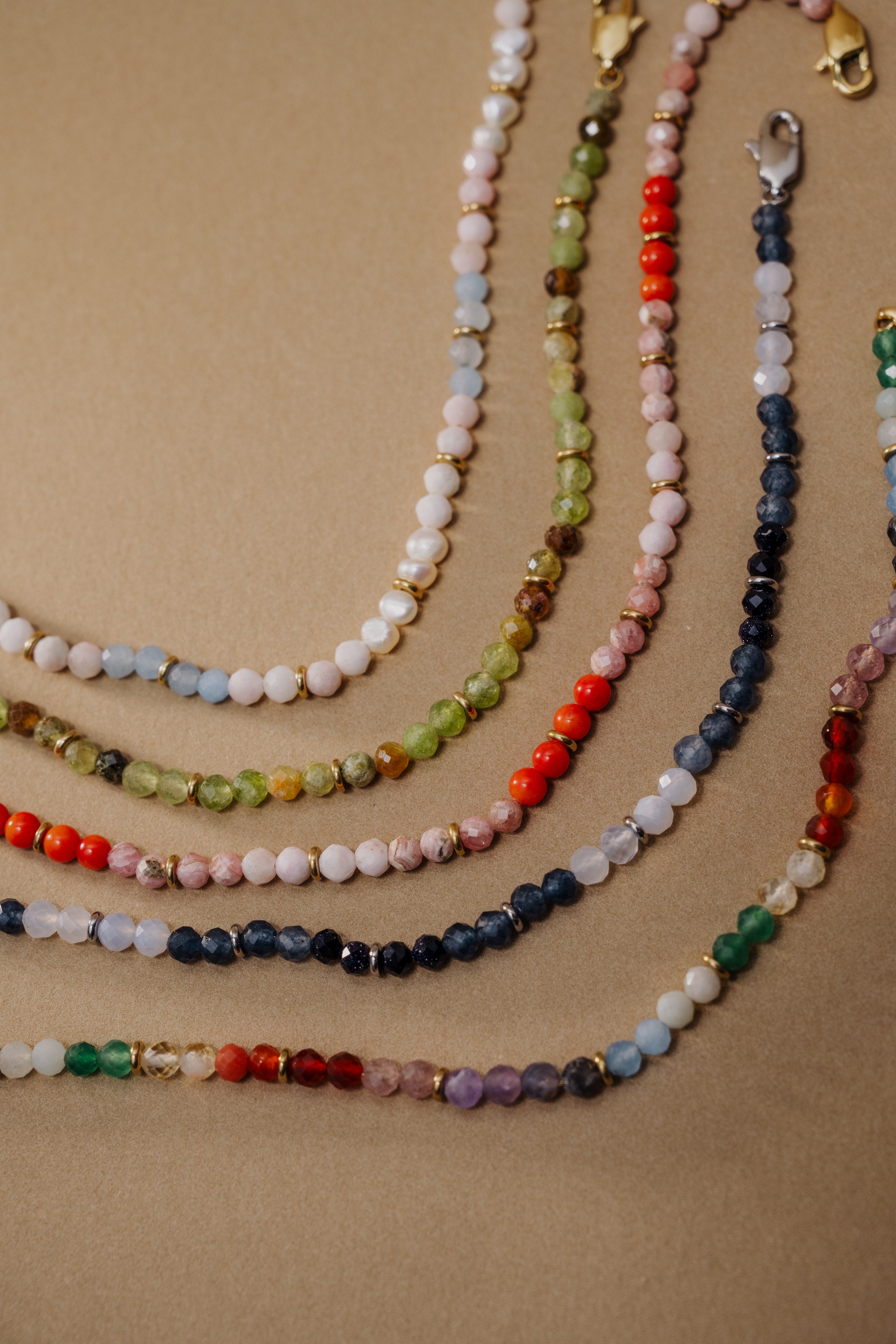 Coral Ombre Semi-Precious Beaded Anklet