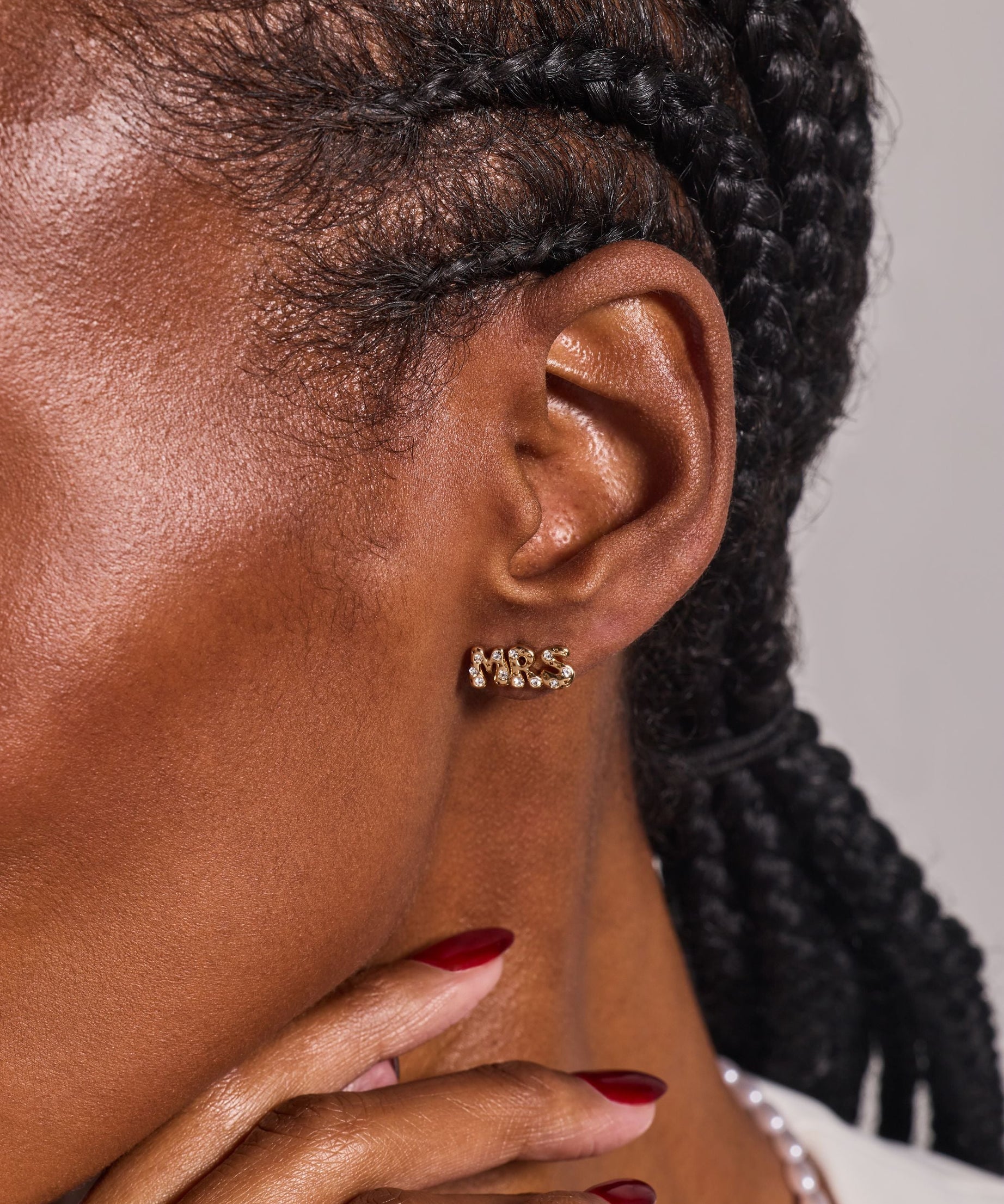 'Mrs' Bubble Crystal Stud Earrings