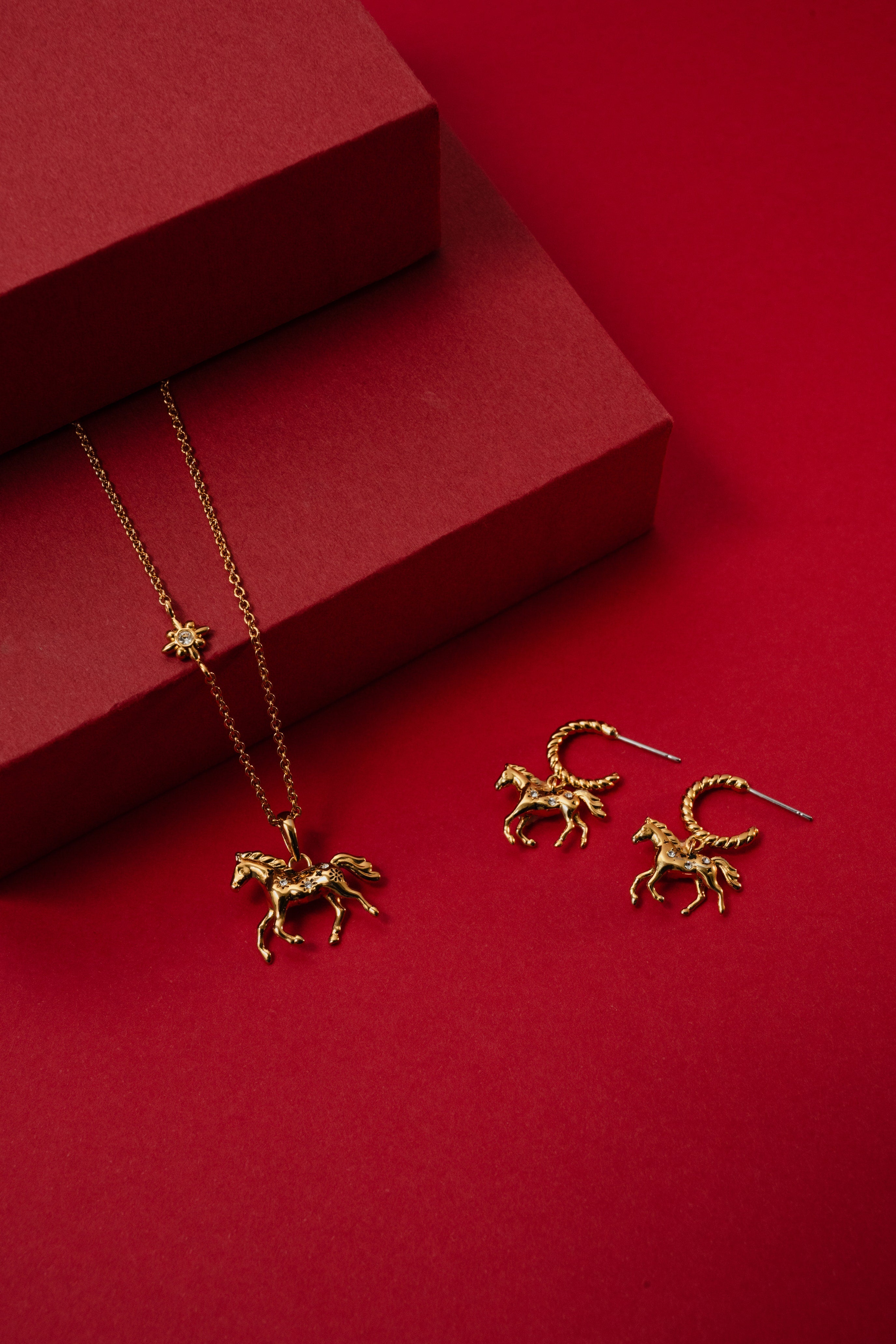 Horse Girl Huggie Hoop Earrings