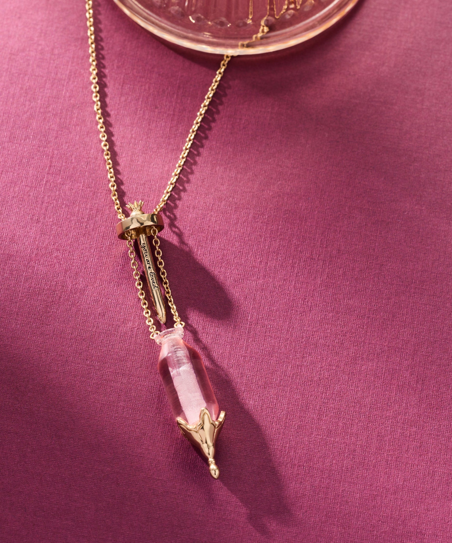 'You Are Loved' Potion Bottle Slider Necklace