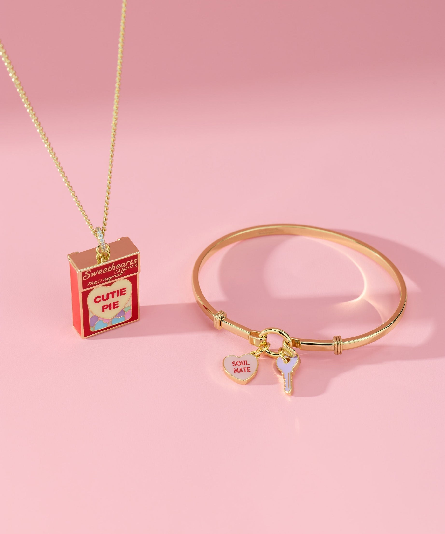 Sweethearts® Box Locket And Heart Charm Necklace