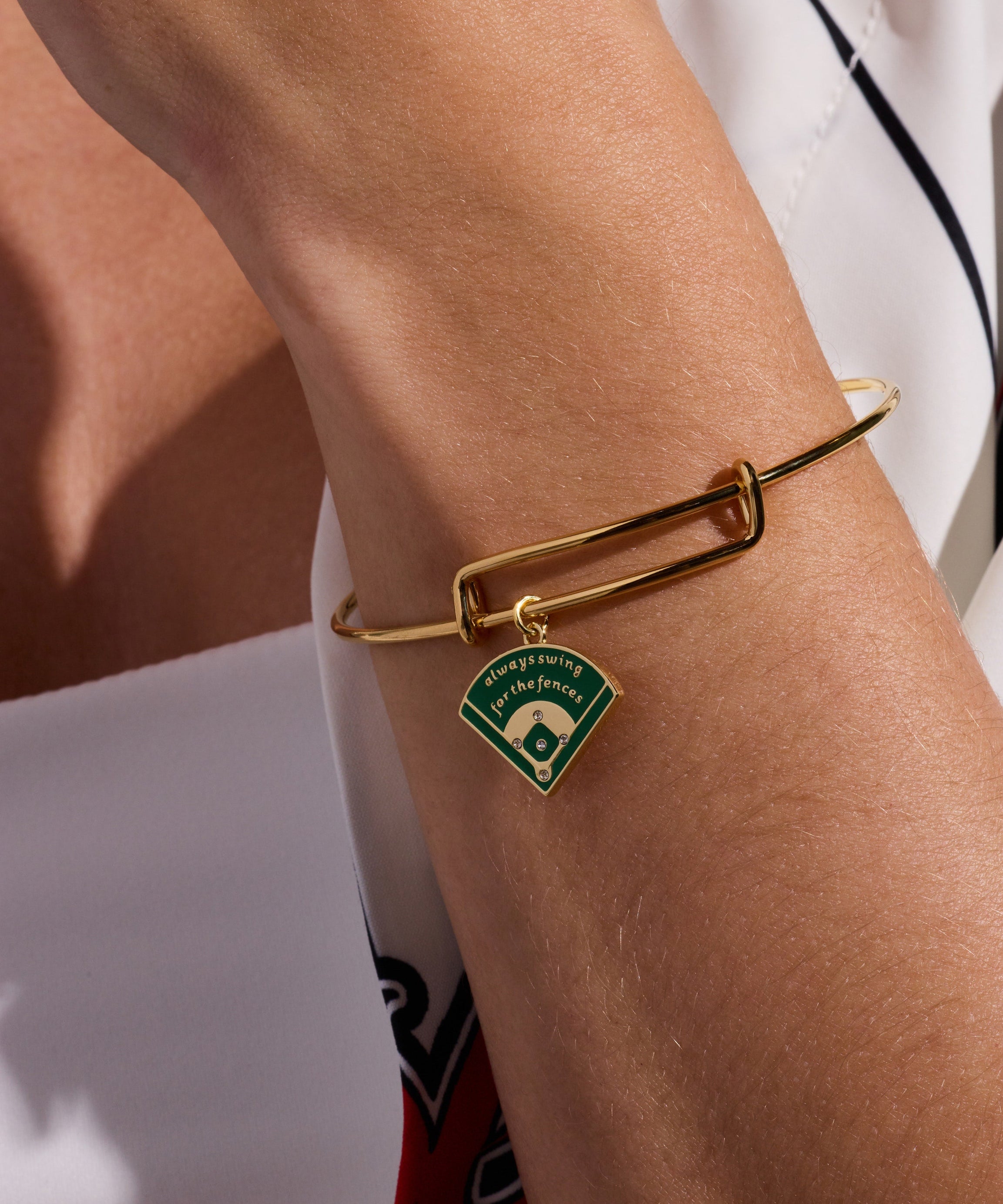 "Always Swing for the Fences" Charm Bangle