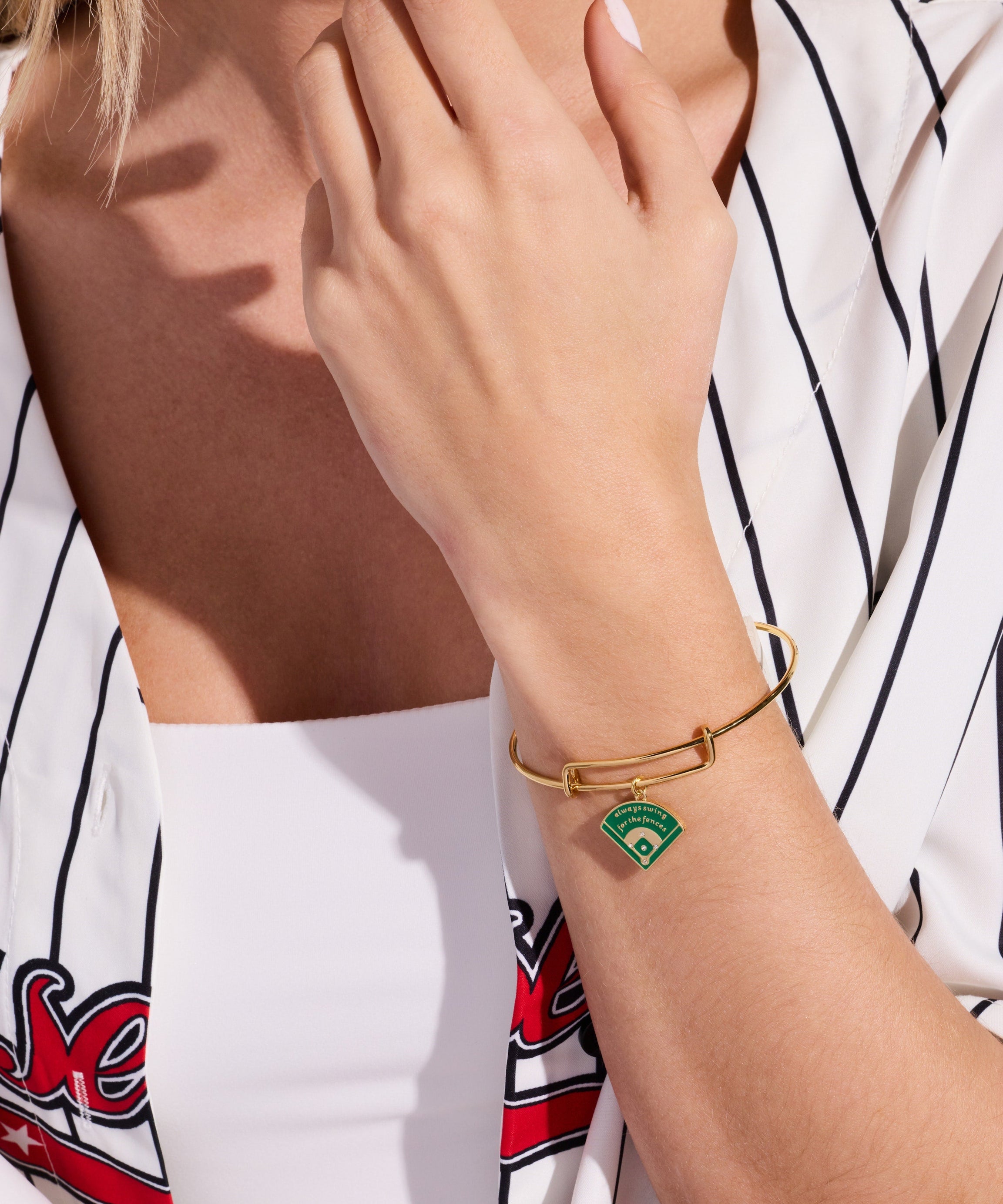 "Always Swing for the Fences" Charm Bangle