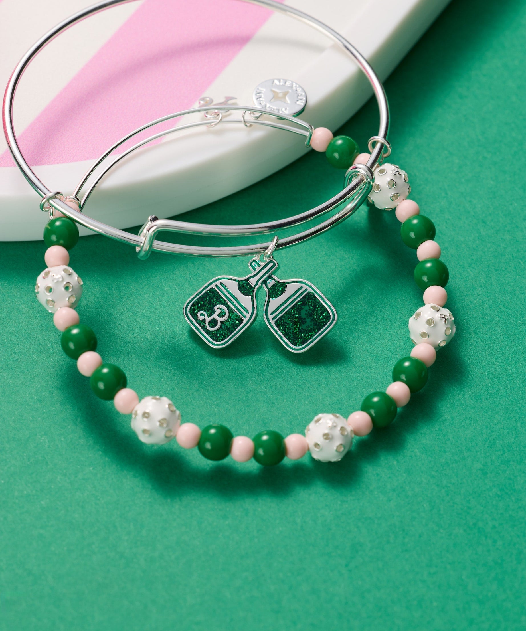 Barbie™ Pickleball Beaded Charm Bangle