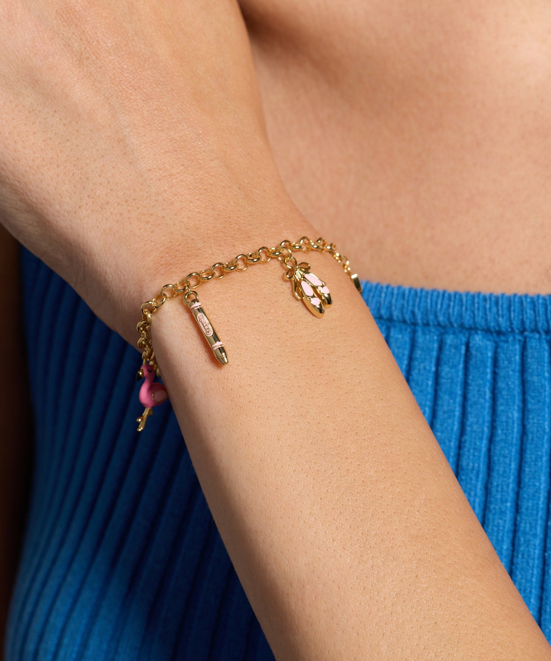 Crayola Fan Favorites Tickle Me Pink Charm Bracelet