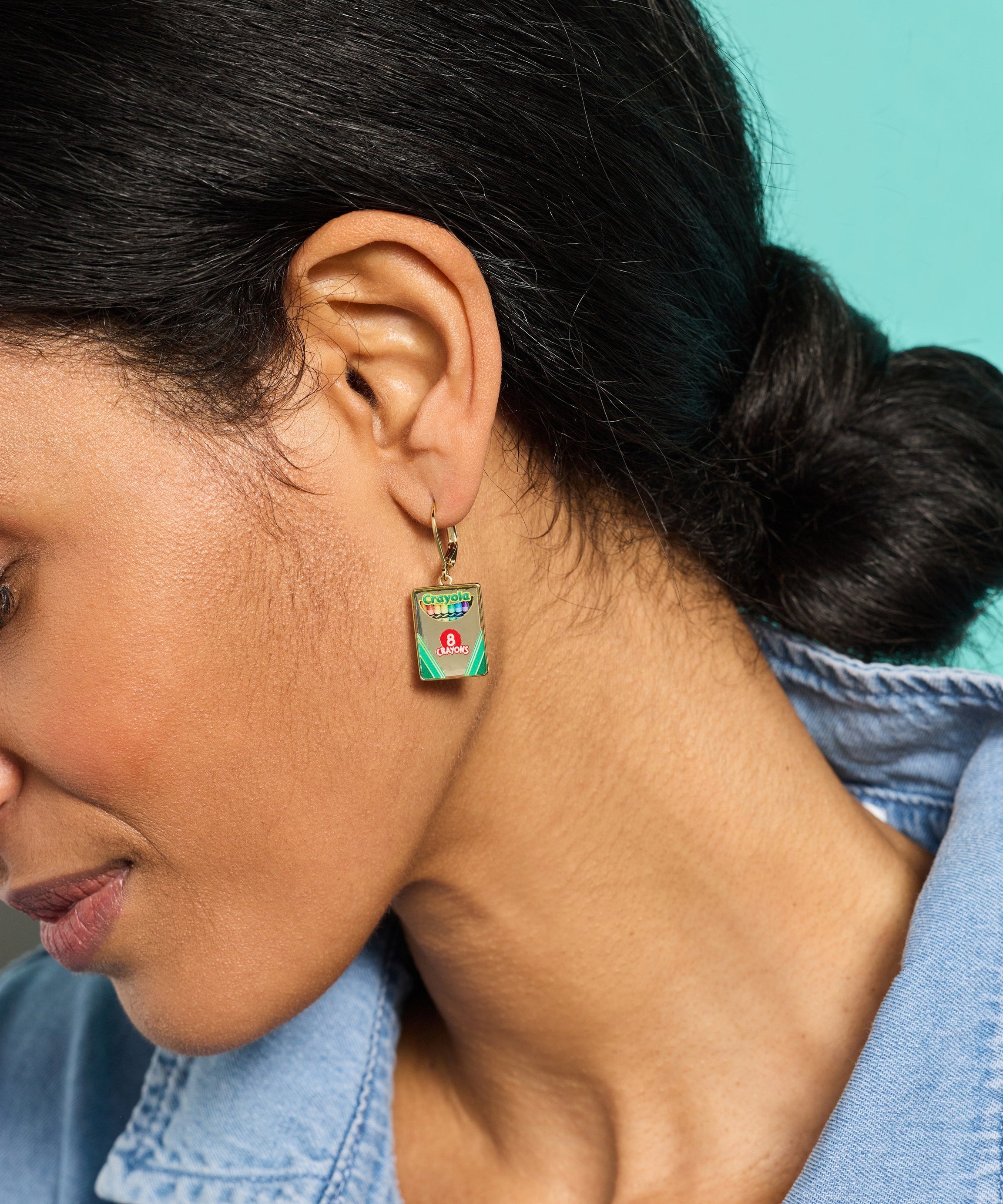 Crayola 'To Teach Is To Color A Life Forever' Crayon Box Earrings