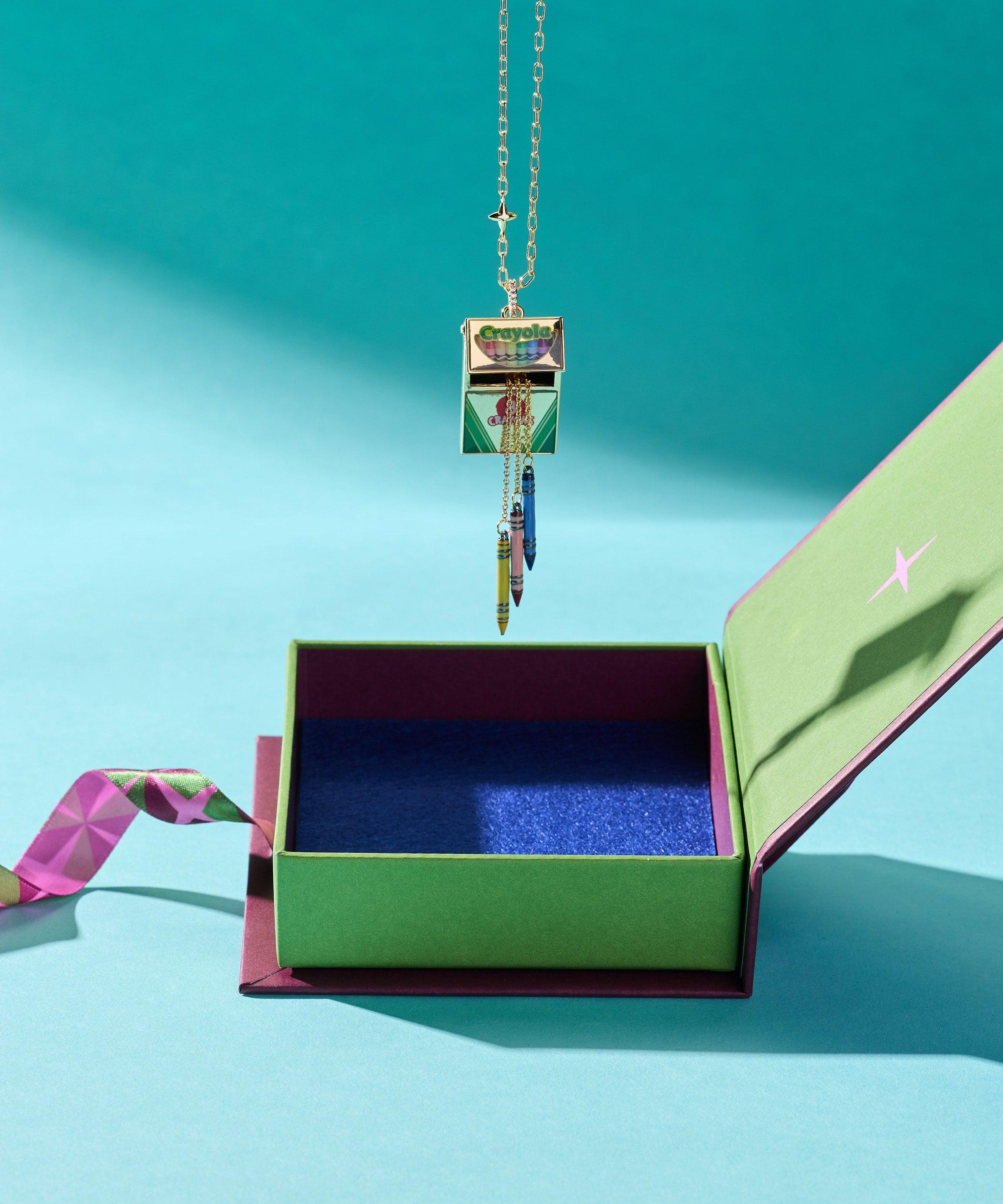 Crayola 'To Teach Is To Color A Life Forever' Crayon Box Locket