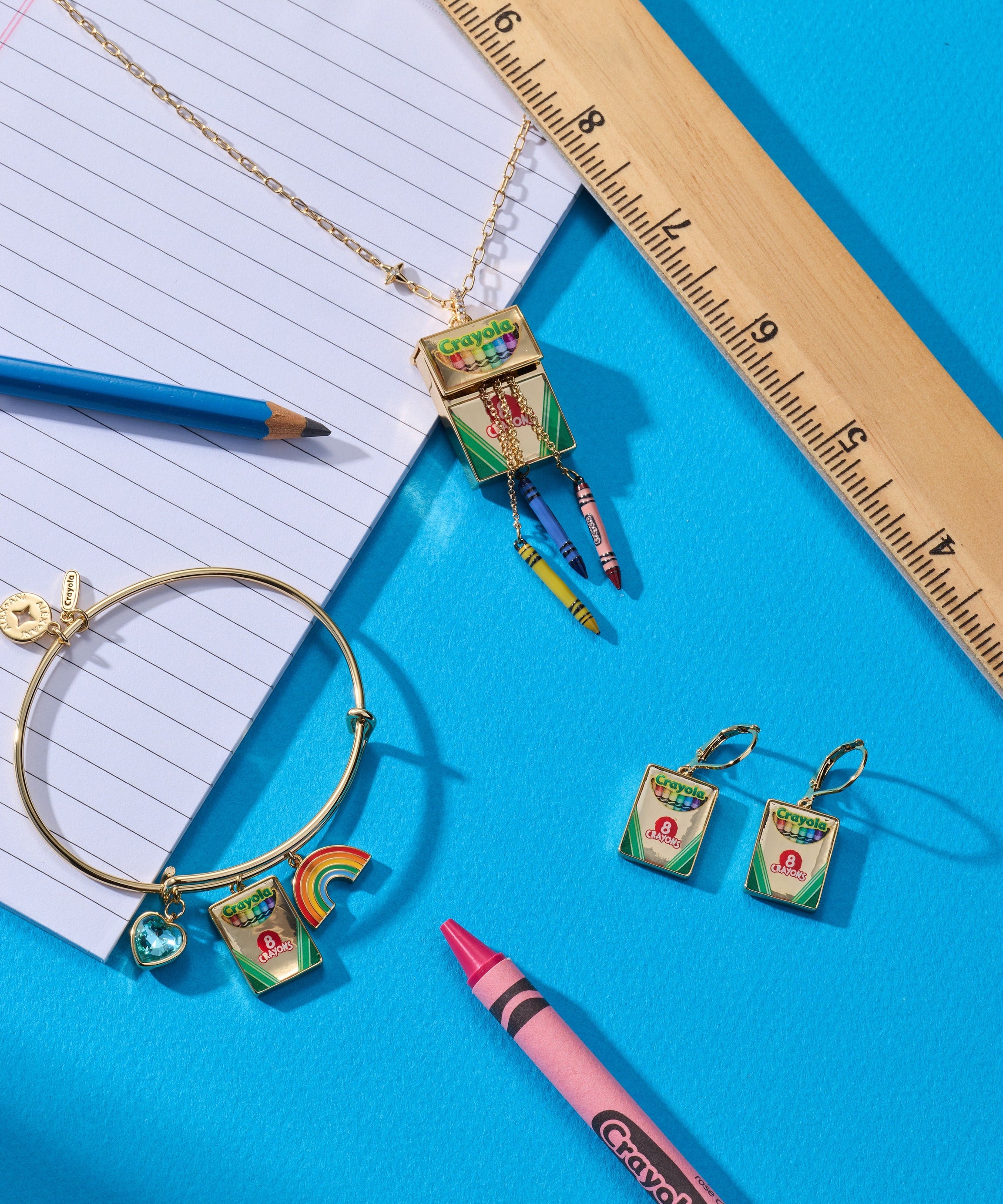 Crayola 'To Teach Is To Color A Life Forever' Multi Charm Bangle