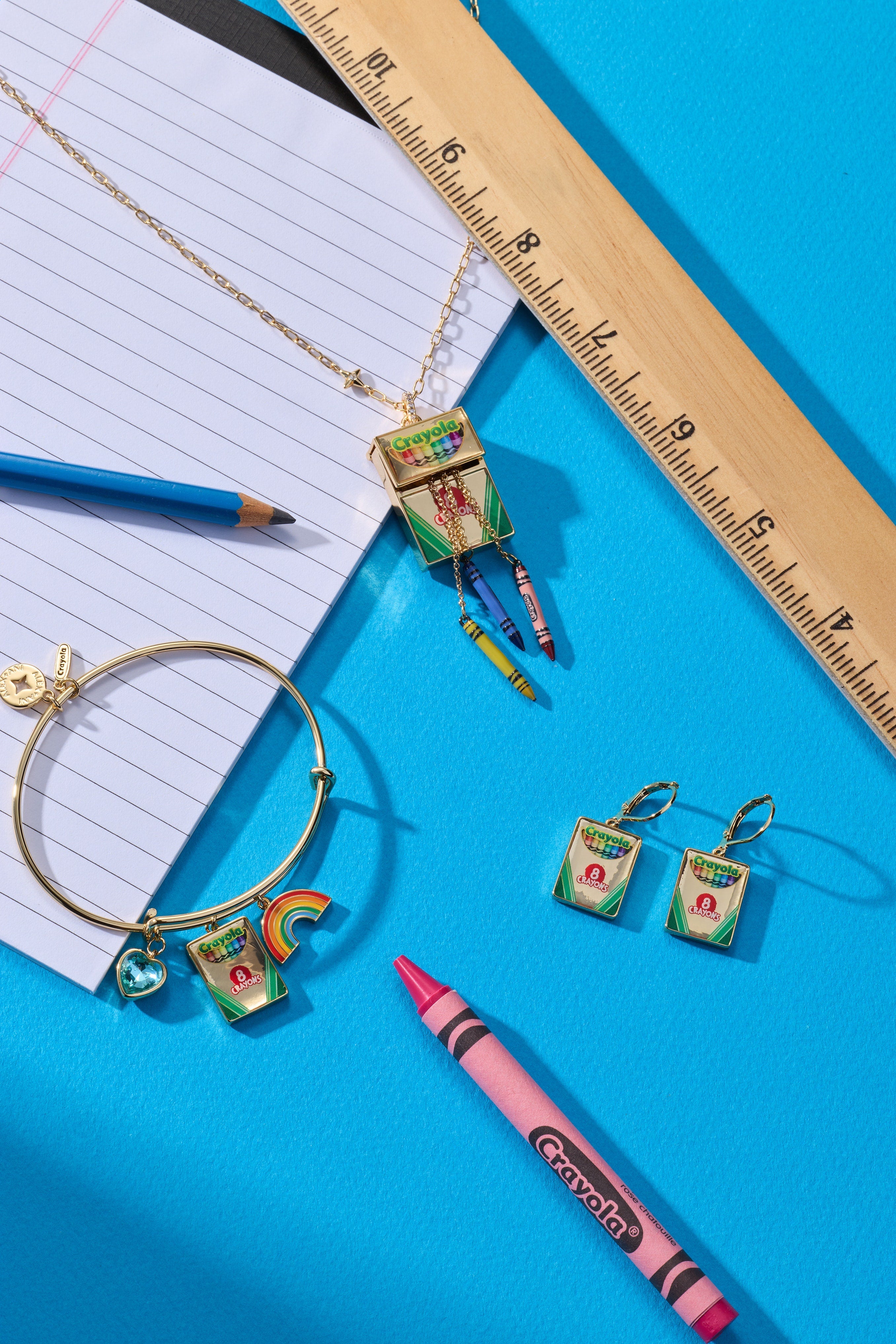 Crayola 'To Teach Is To Color A Life Forever' Multi Charm Bangle