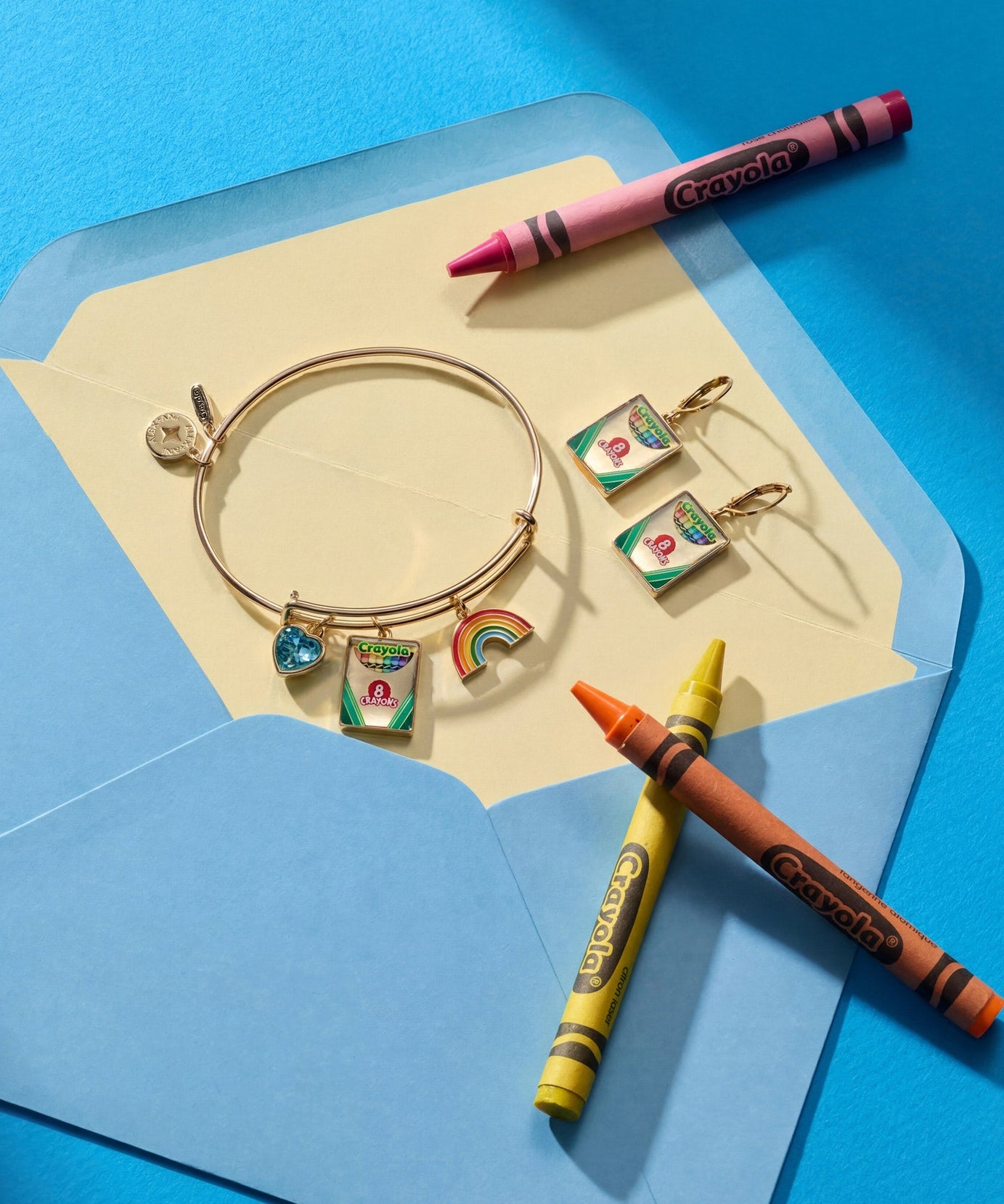 Crayola 'To Teach Is To Color A Life Forever' Crayon Box Earrings