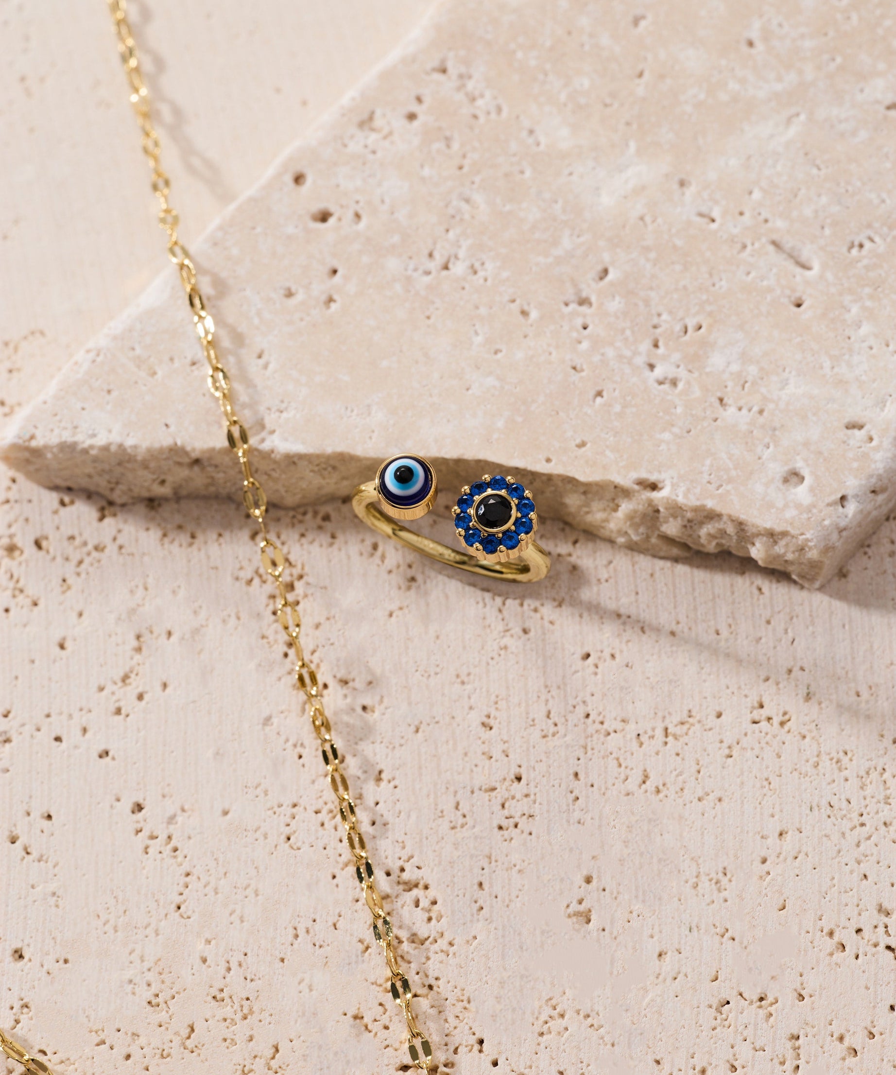 Evil Eye Fidget Spinner Ring