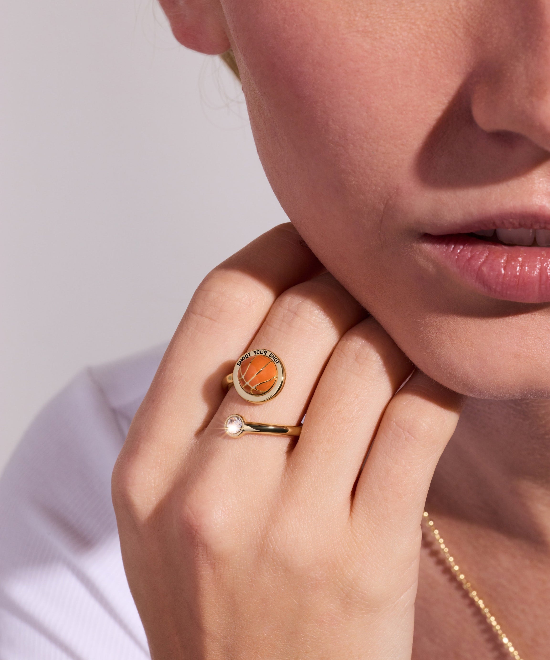 'Shoot Your Shot' Basketball Open Fidget Ring