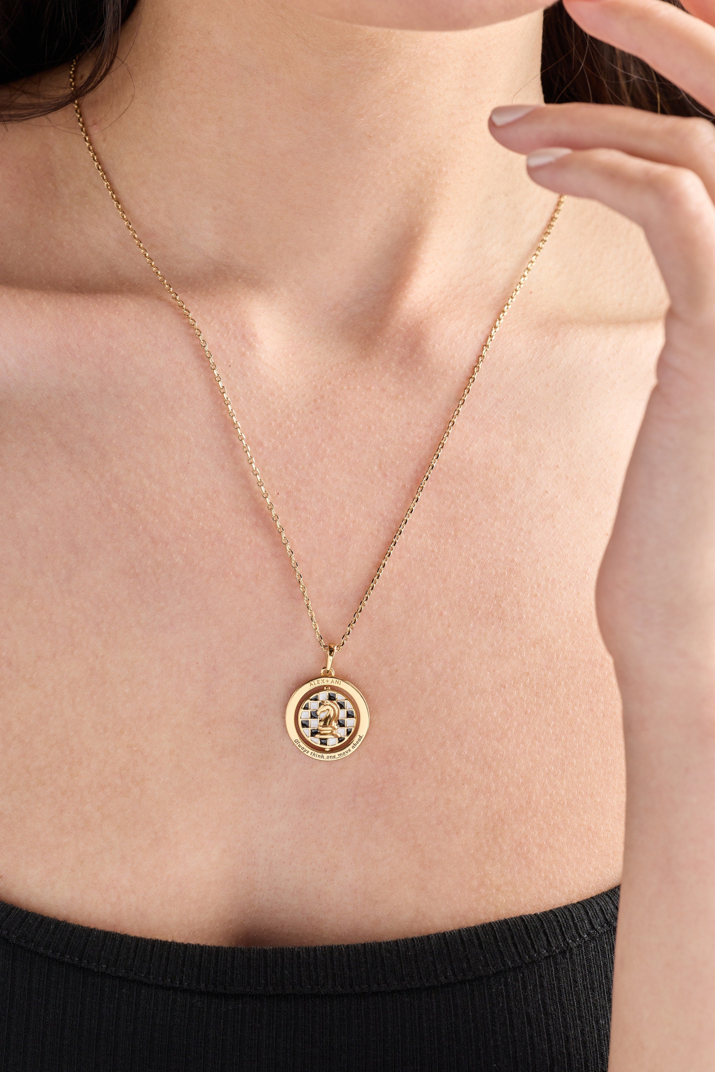 'Always Think One Move Ahead' Chess Spinner Pendant