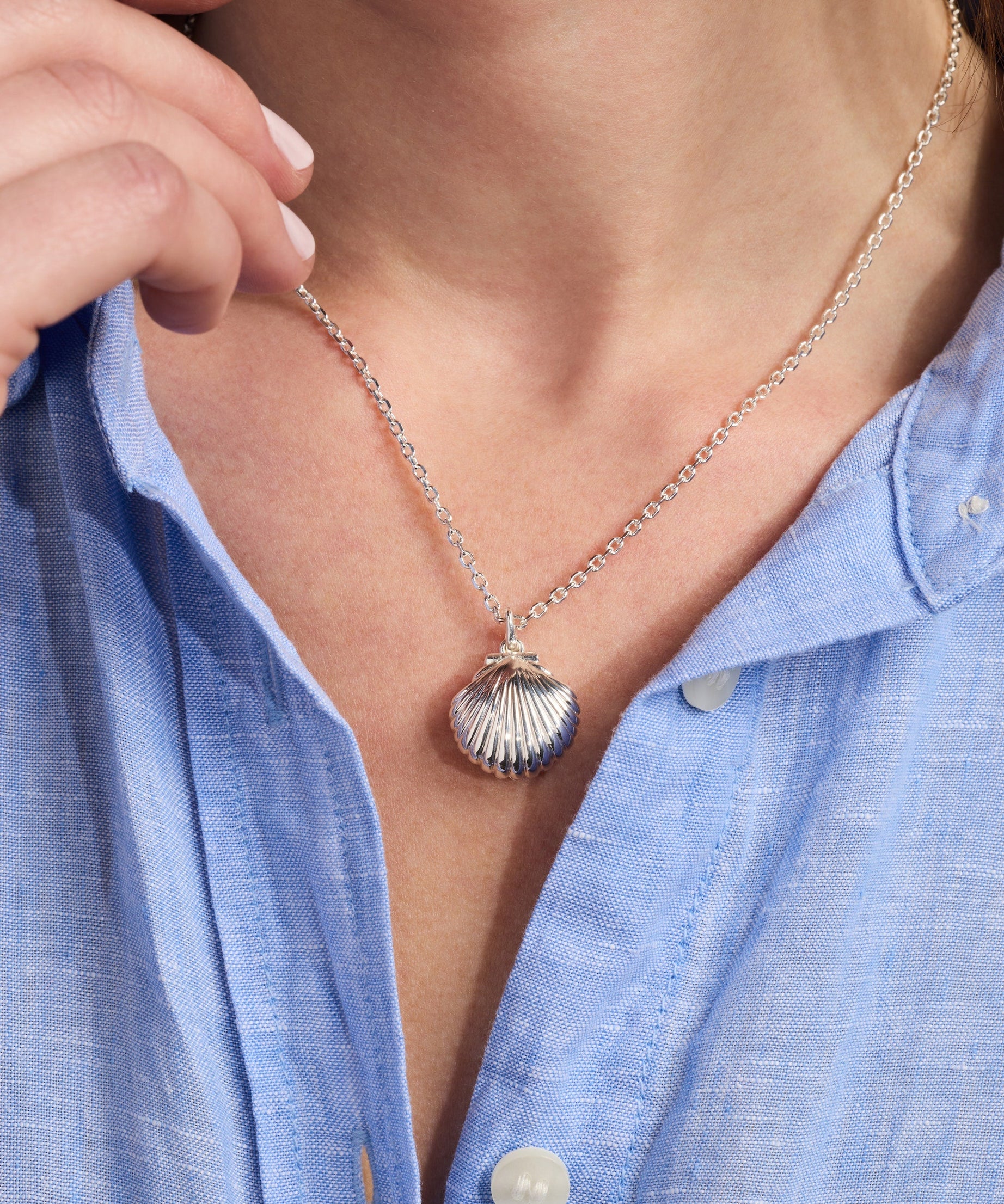 Salt + Sea 'Seashells Are Love Letters In The Sand' Seashell Locket Pendant