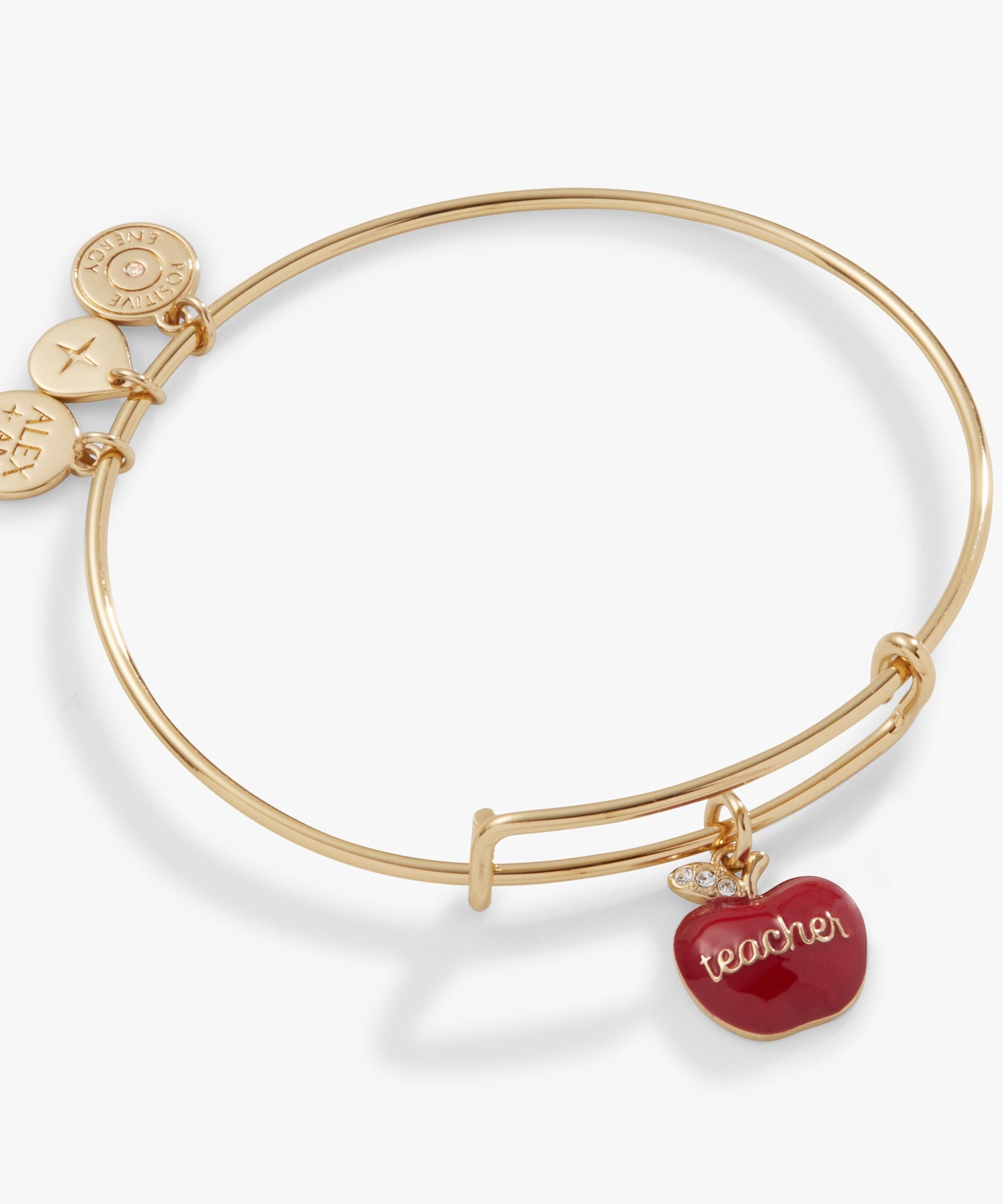 Teacher 'Grow, Inspire, Love' Apple Charm Bangle