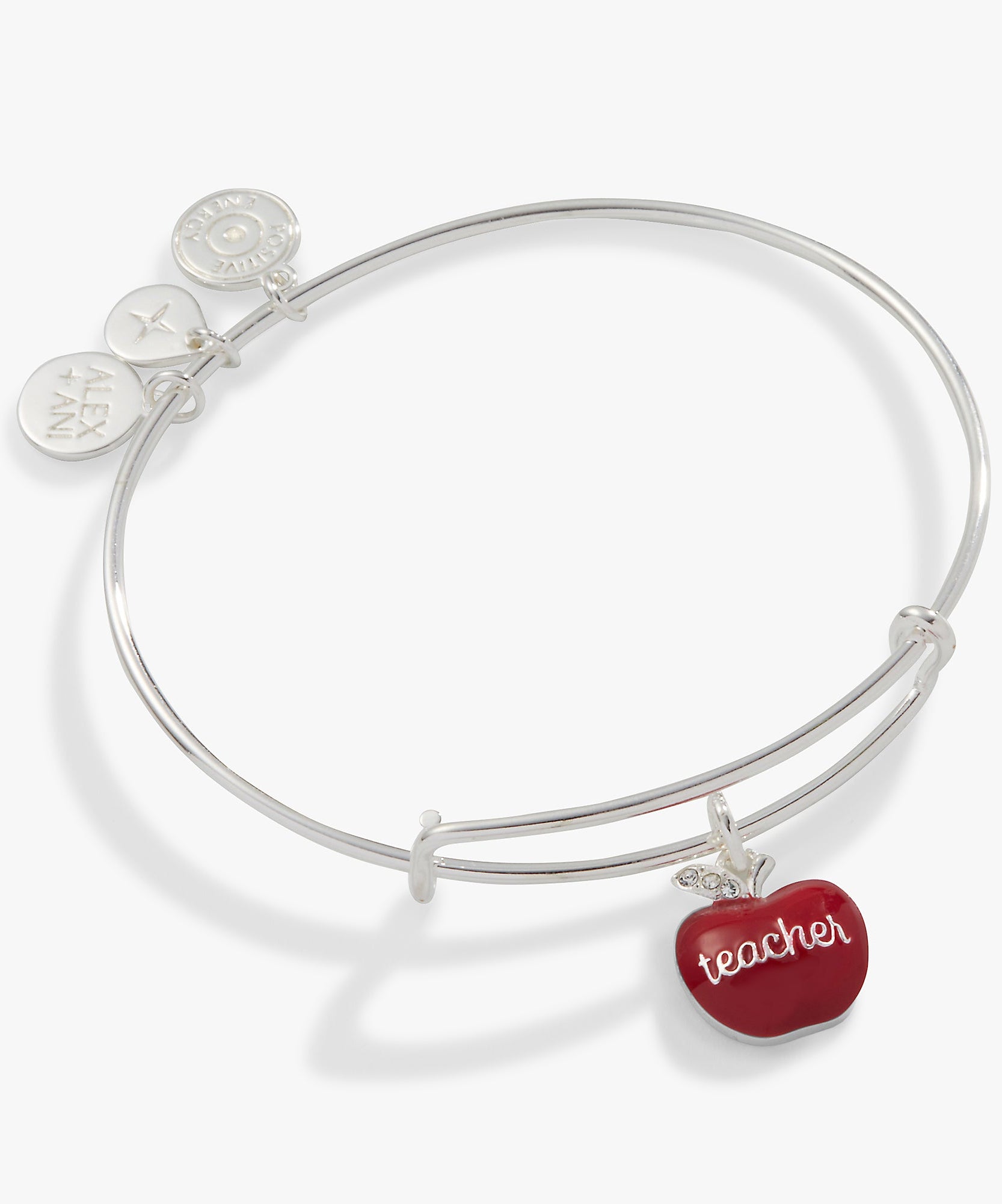 Teacher 'Grow, Inspire, Love' Apple Charm Bangle