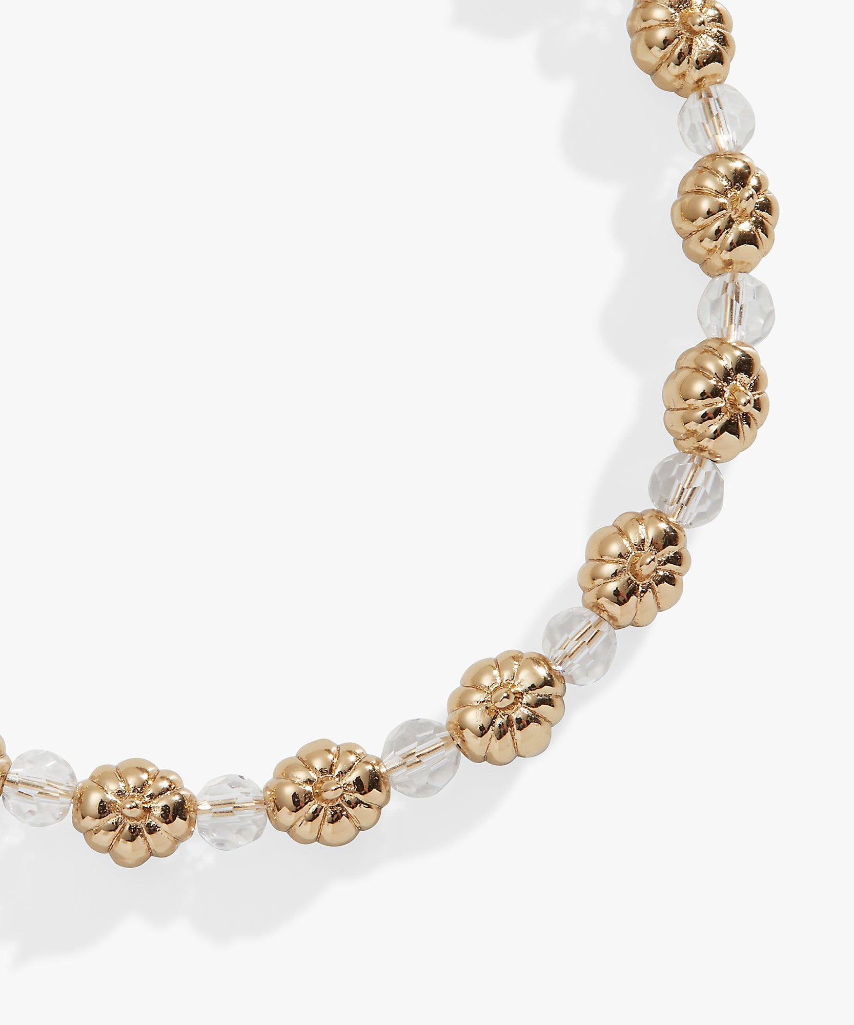 Pumpkin + Crystal Beaded Bangle
