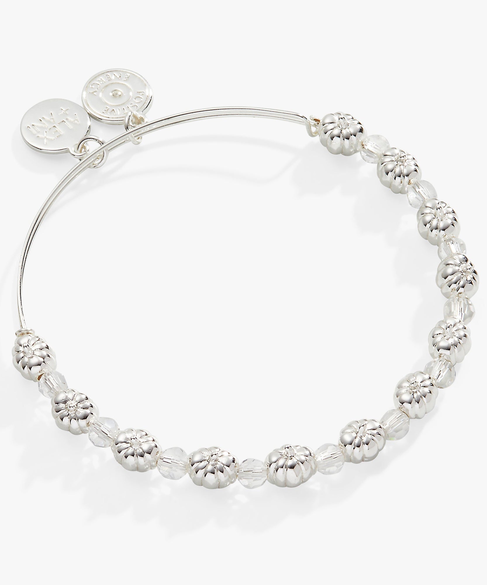 Pumpkin + Crystal Beaded Bangle