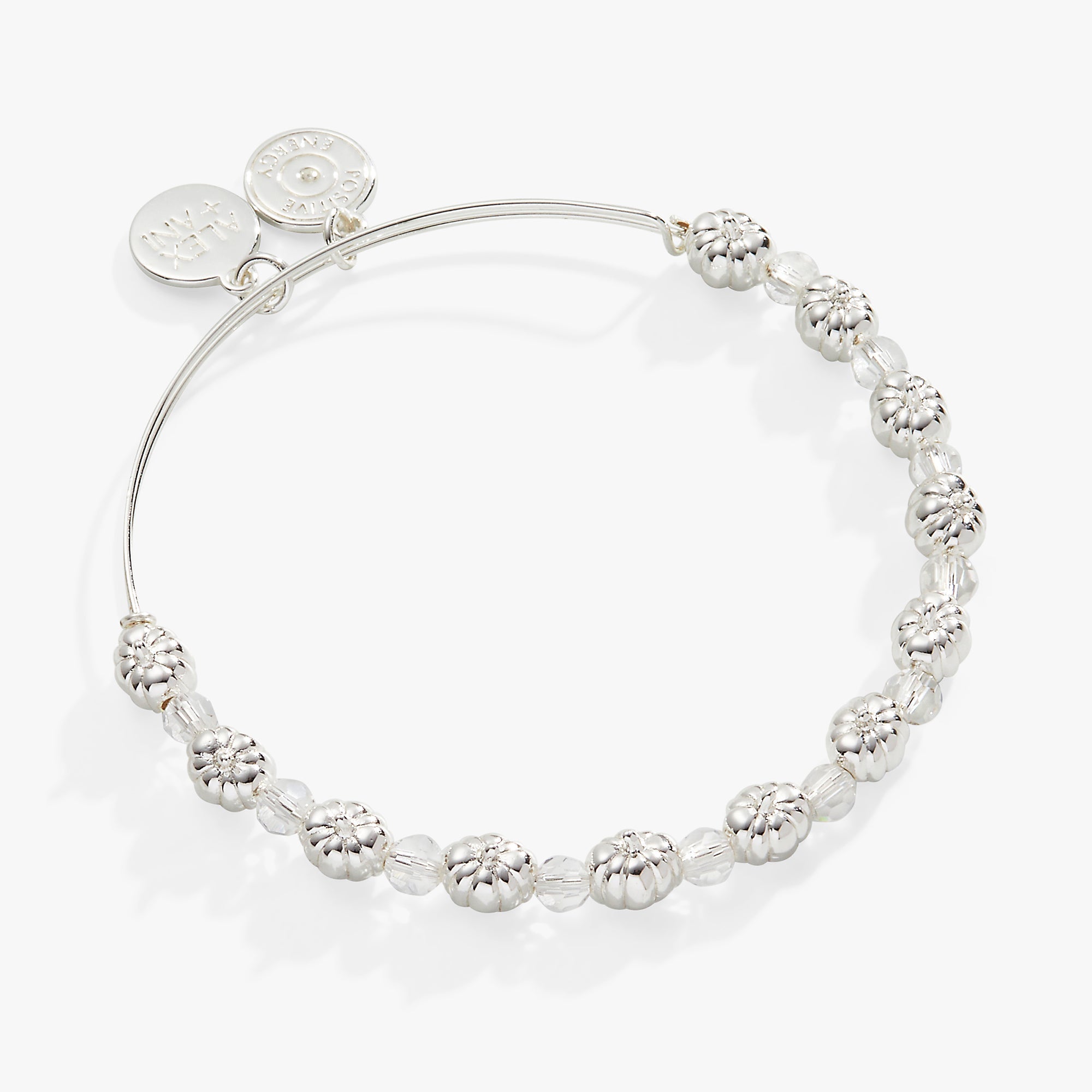 Pumpkin + Crystal Beaded Bangle