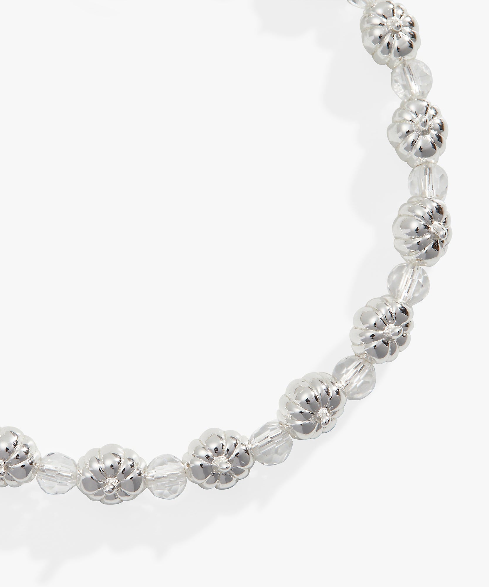 Pumpkin + Crystal Beaded Bangle