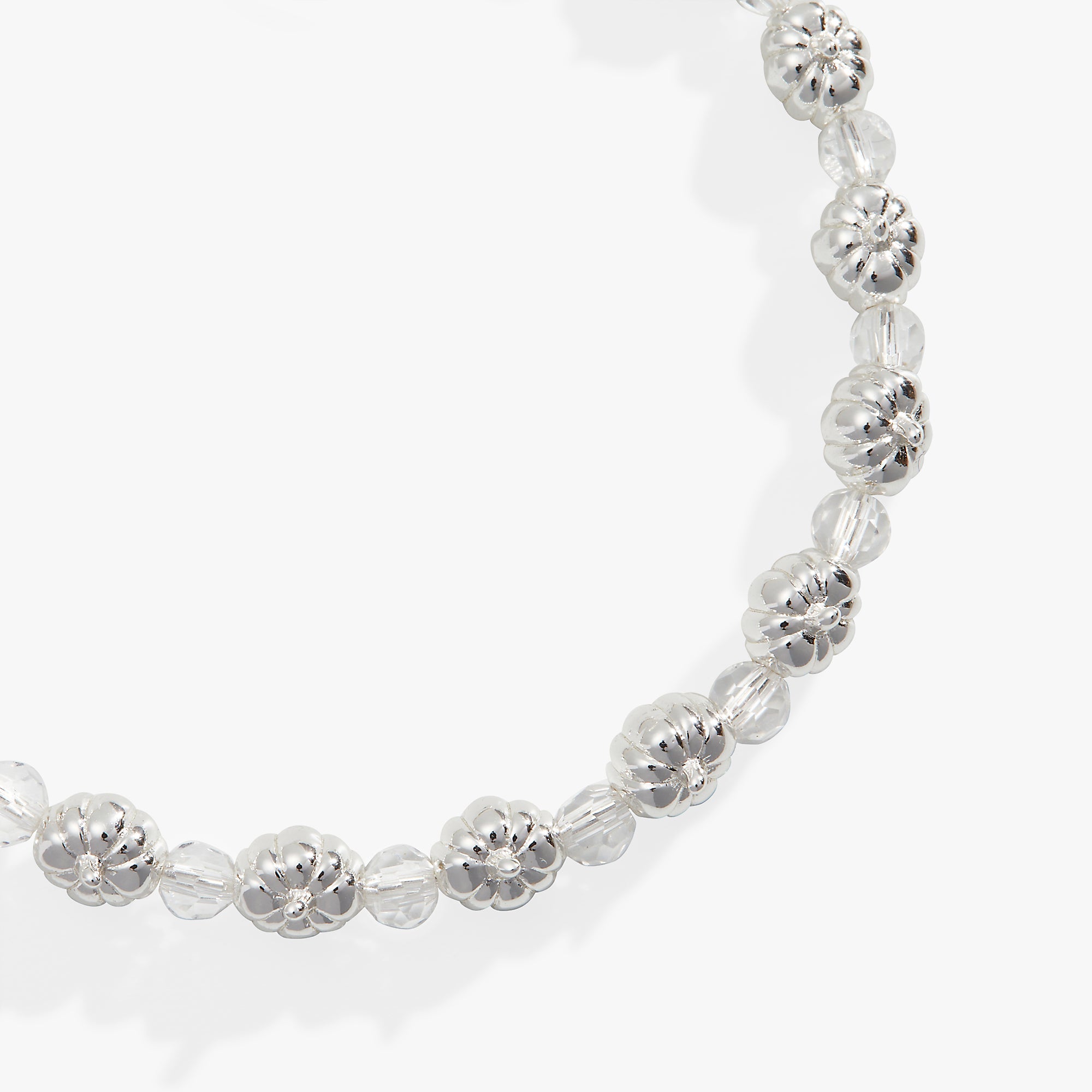 Pumpkin + Crystal Beaded Bangle