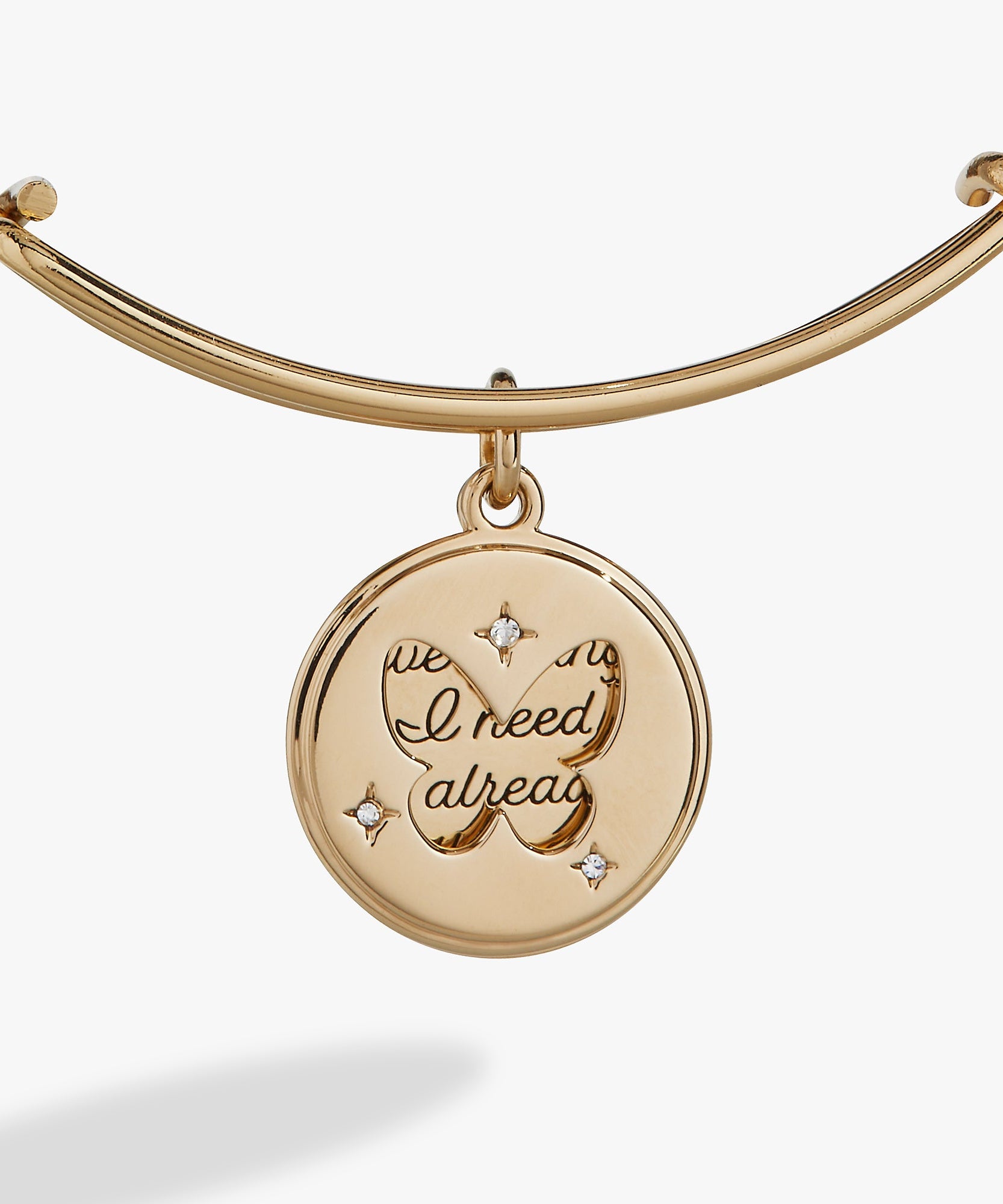 Hidden Message Butterfly Affirmation Bangle