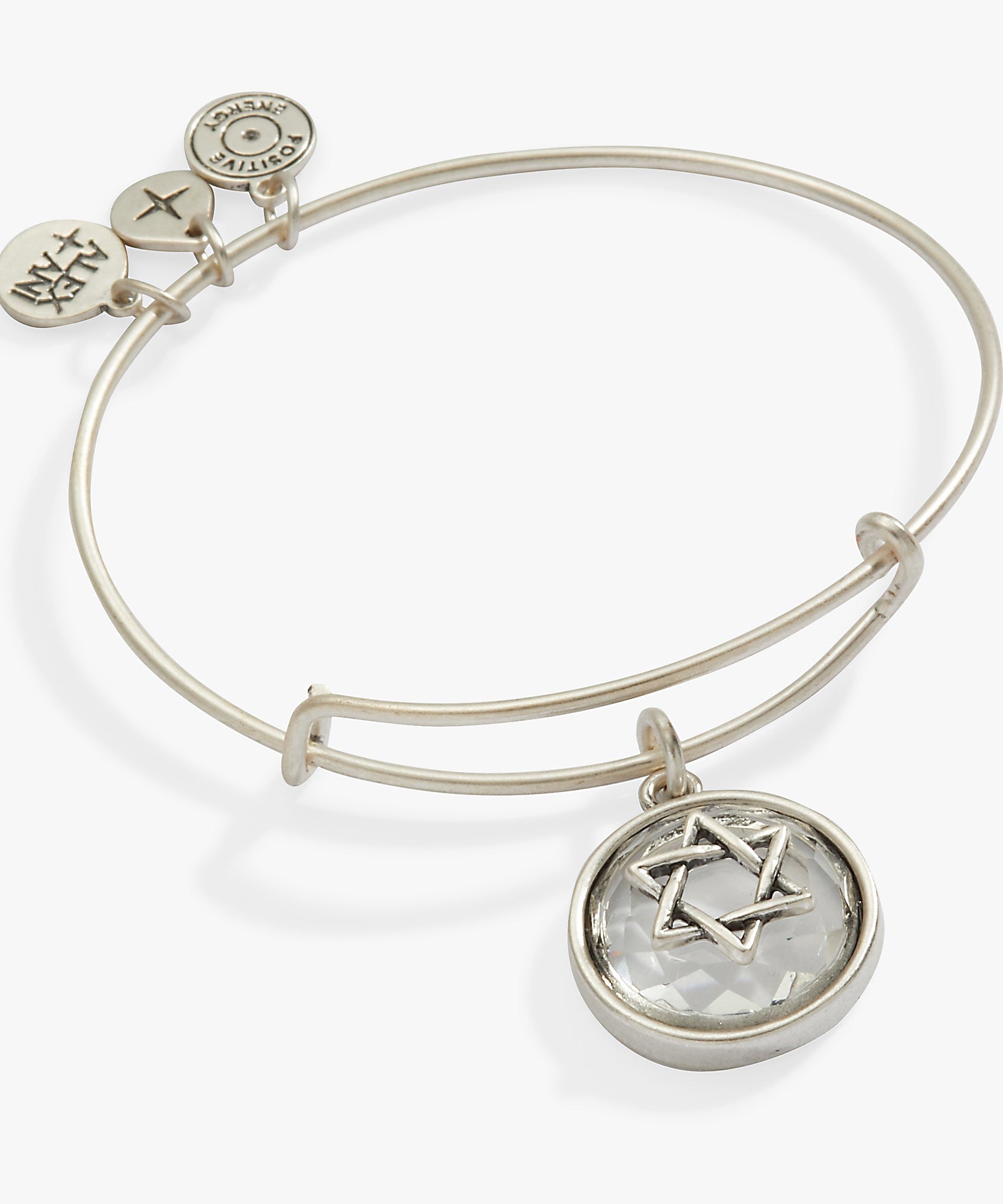 Star of David Crystal Charm Bangle