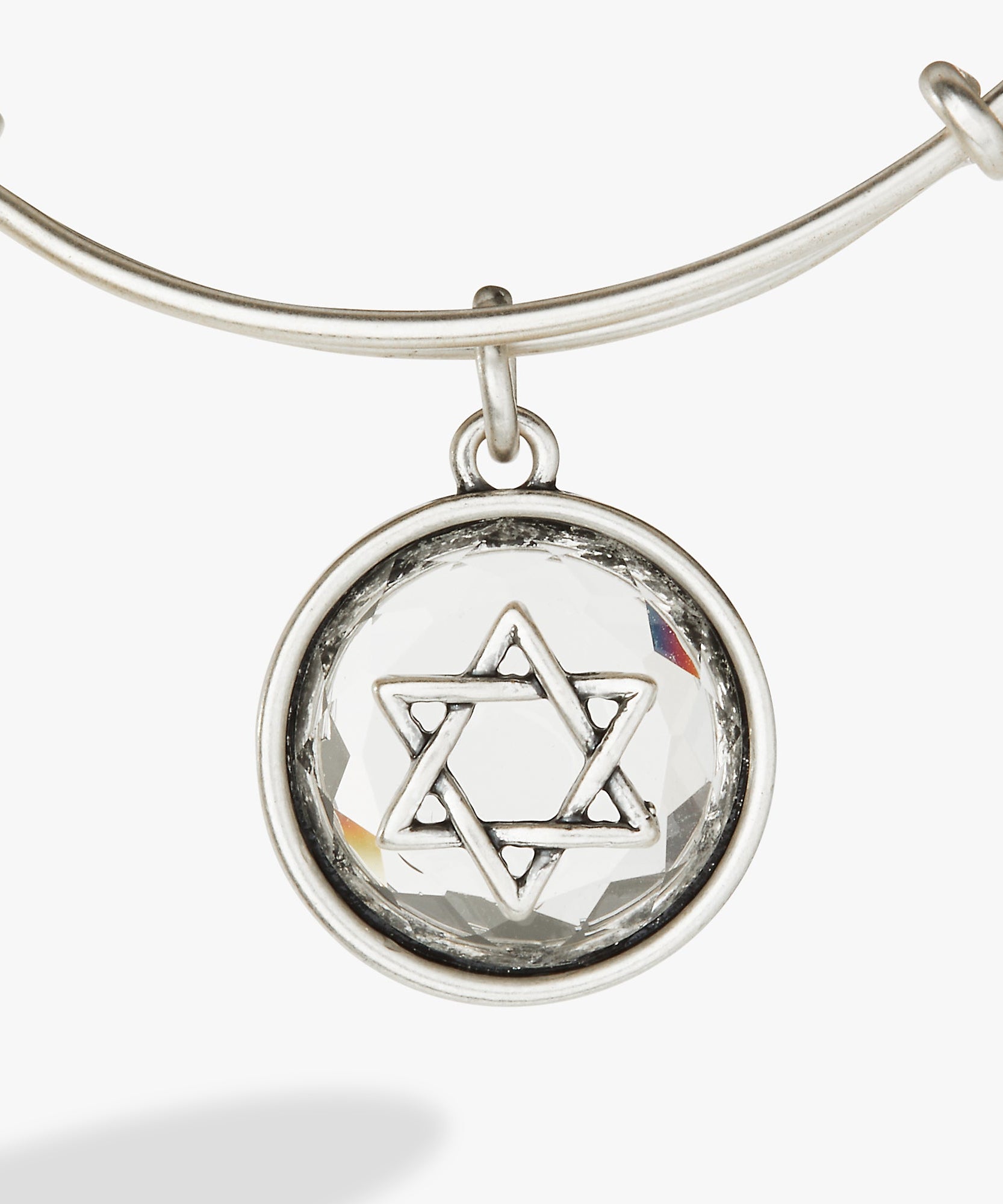 Star of David Crystal Charm Bangle
