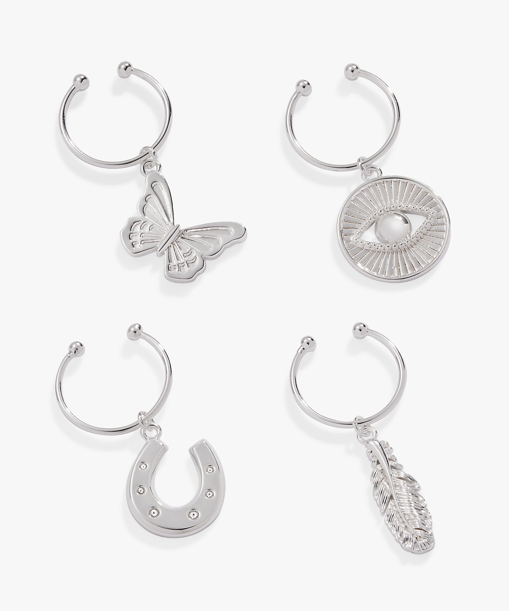 Good Vibes Wine Glass Charm Set of 4