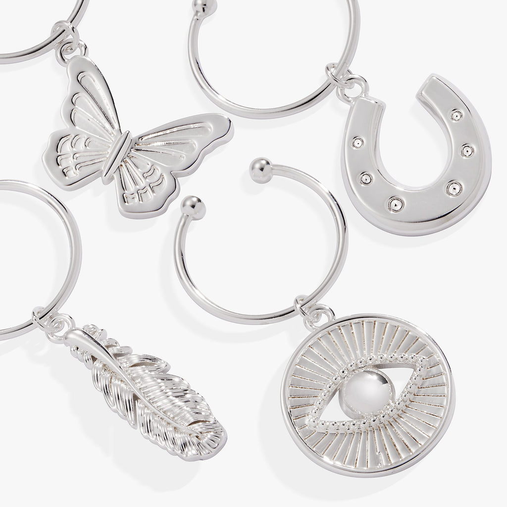 Good Vibes Wine Glass Charm Set of 4