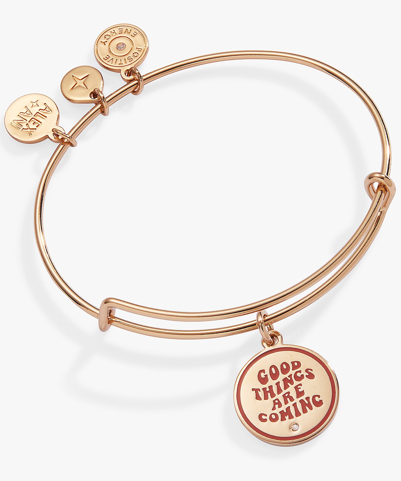 'Good Things Are Coming' Mantra Charm Bangle