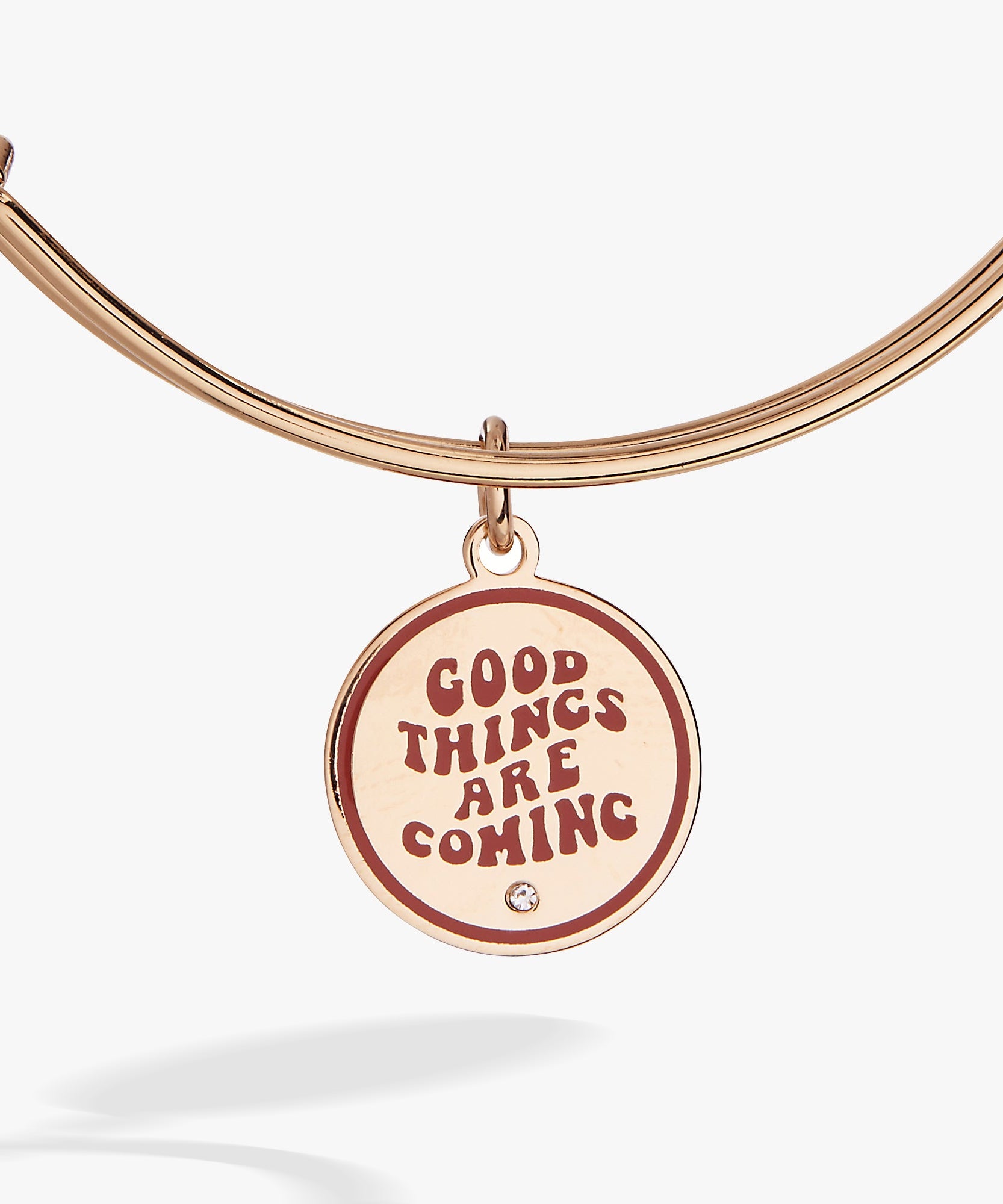 'Good Things Are Coming' Mantra Charm Bangle
