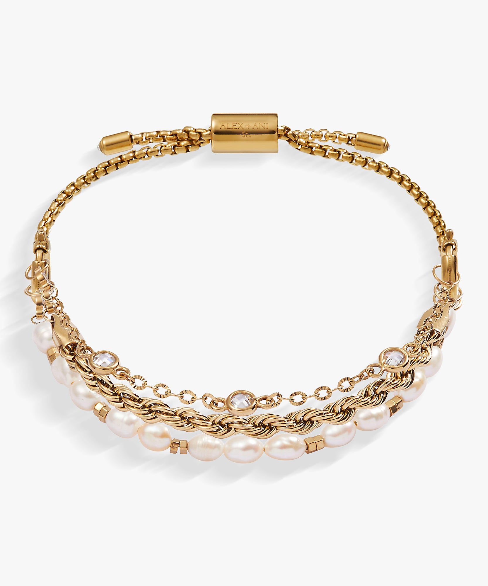 Crystal + Pearl Stranded™ Bracelet Set
