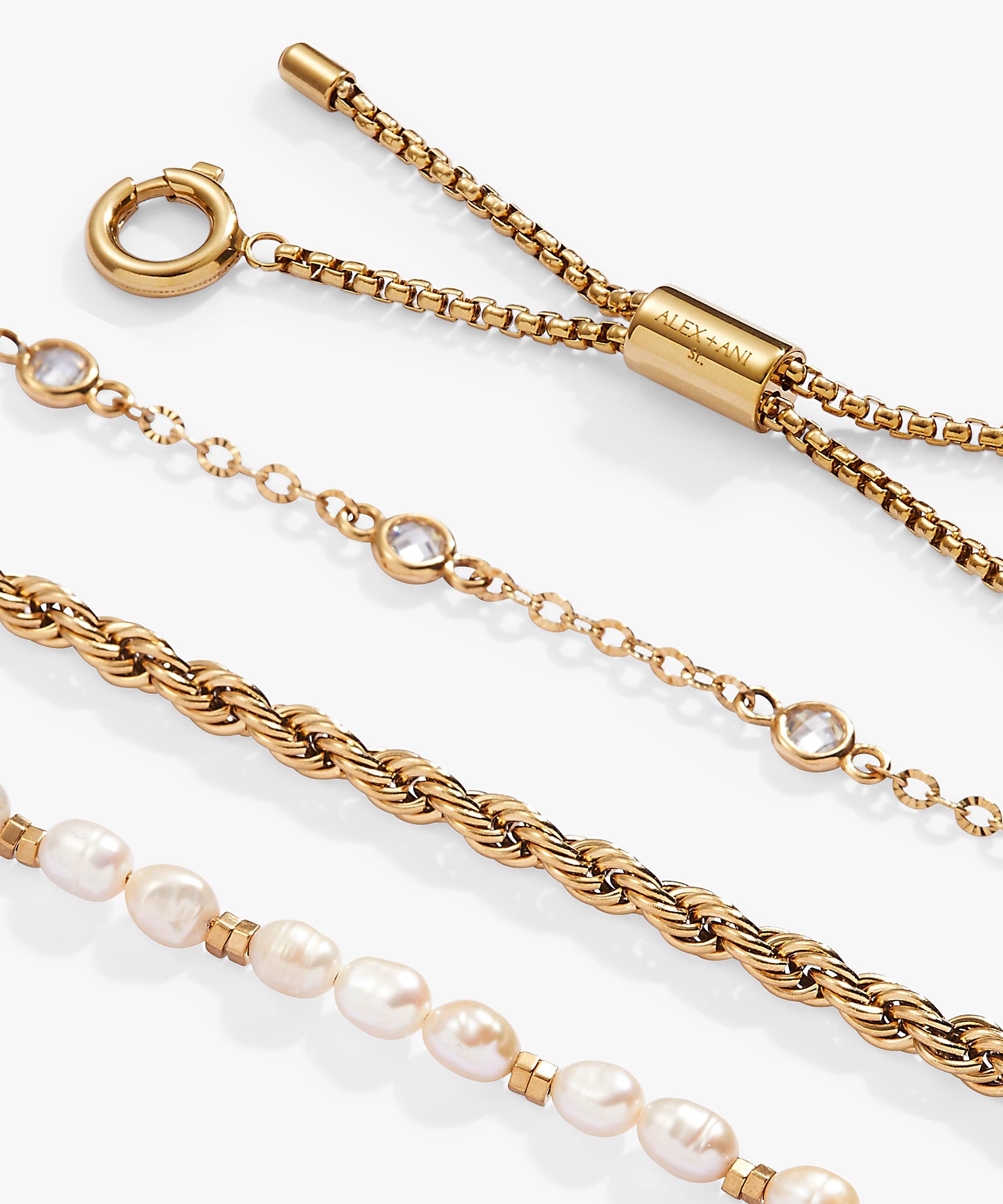 Crystal + Pearl Stranded™ Bracelet Set