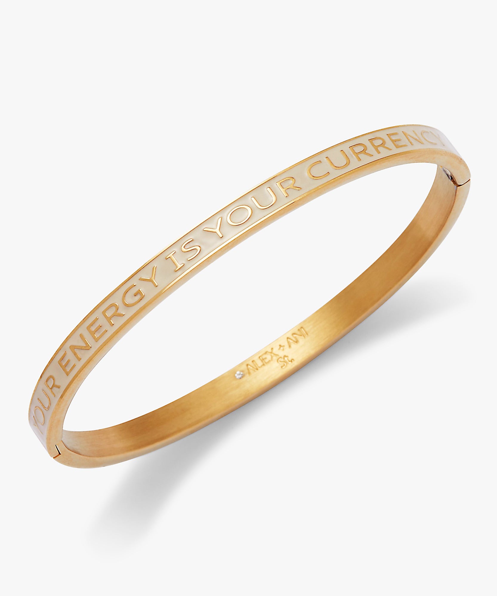 'Your Energy Is Your Currency' Hinge Bangle