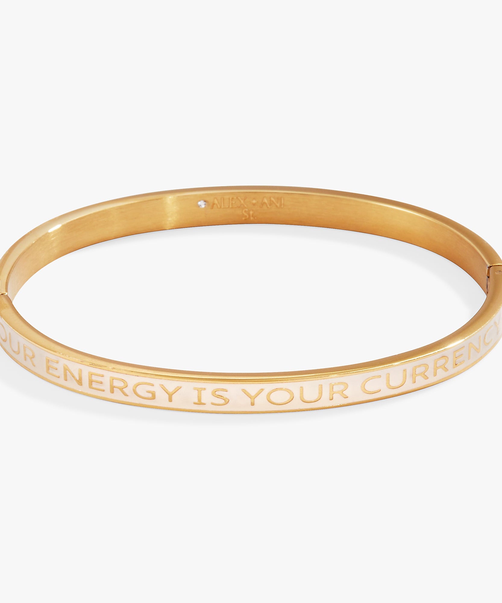 'Your Energy Is Your Currency' Hinge Bangle