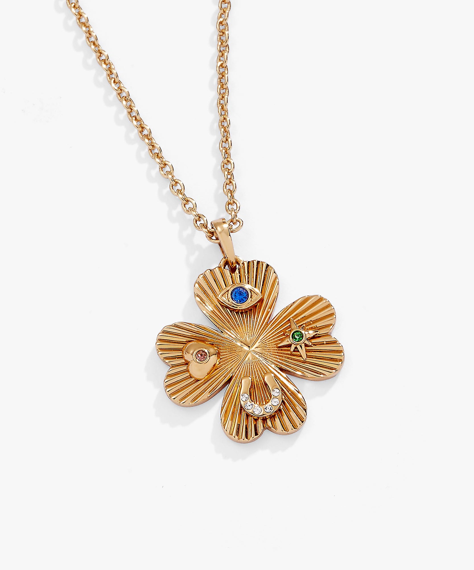 Lucky Four Leaf Clover Adjustable Necklace