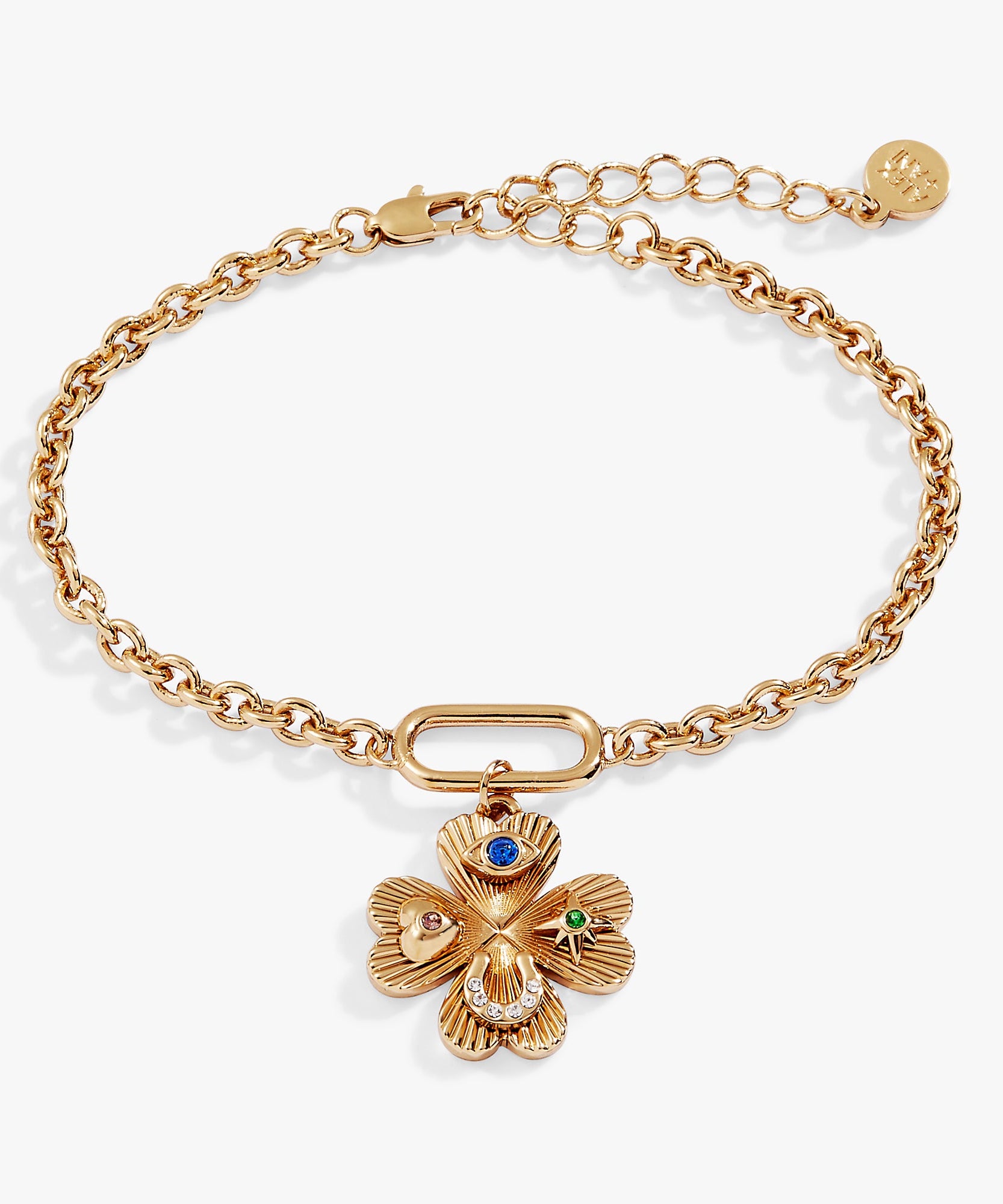 Lucky Four Leaf Clover Adjustable Bracelet