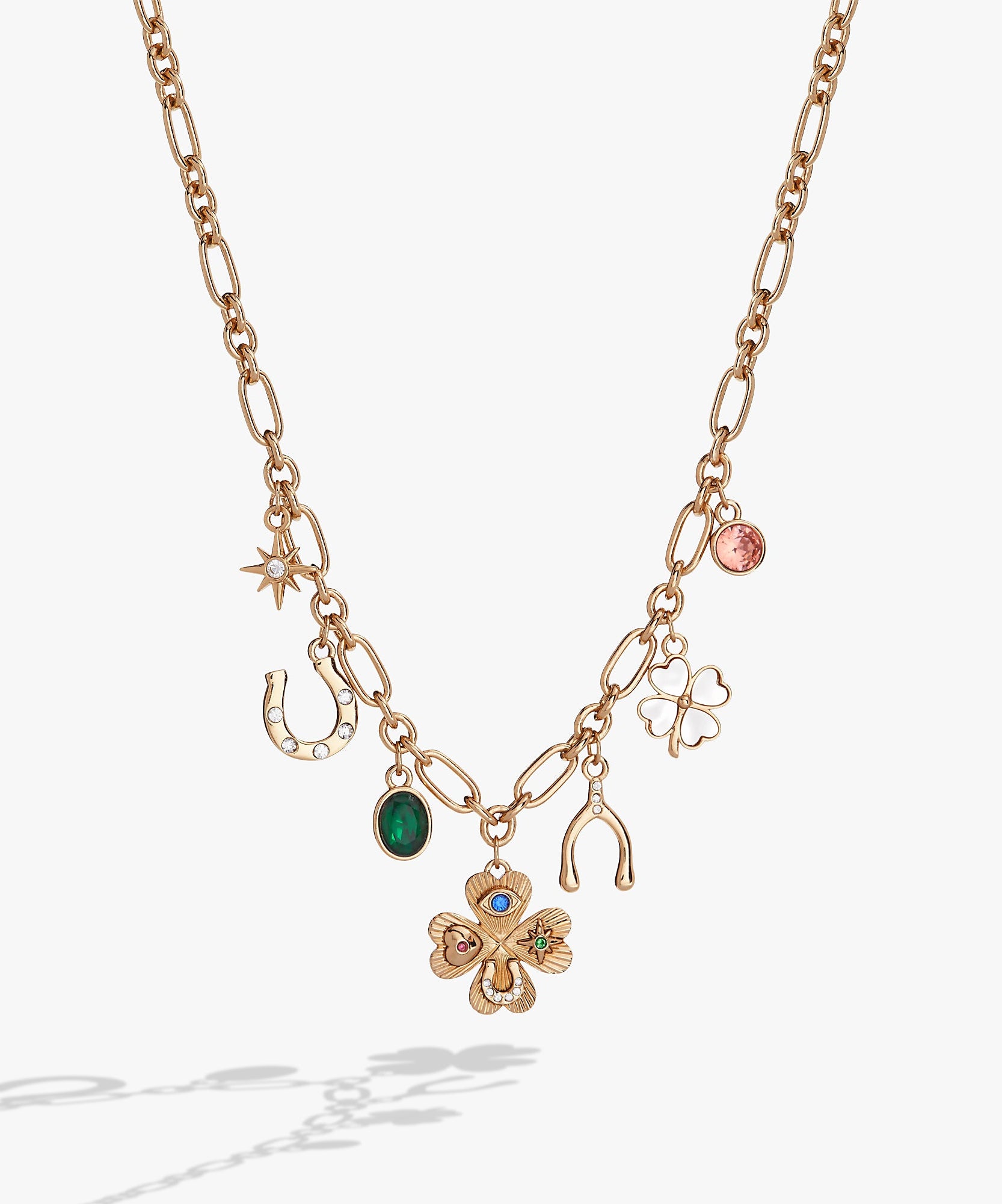 Lucky Four Leaf Clover Charm Necklace