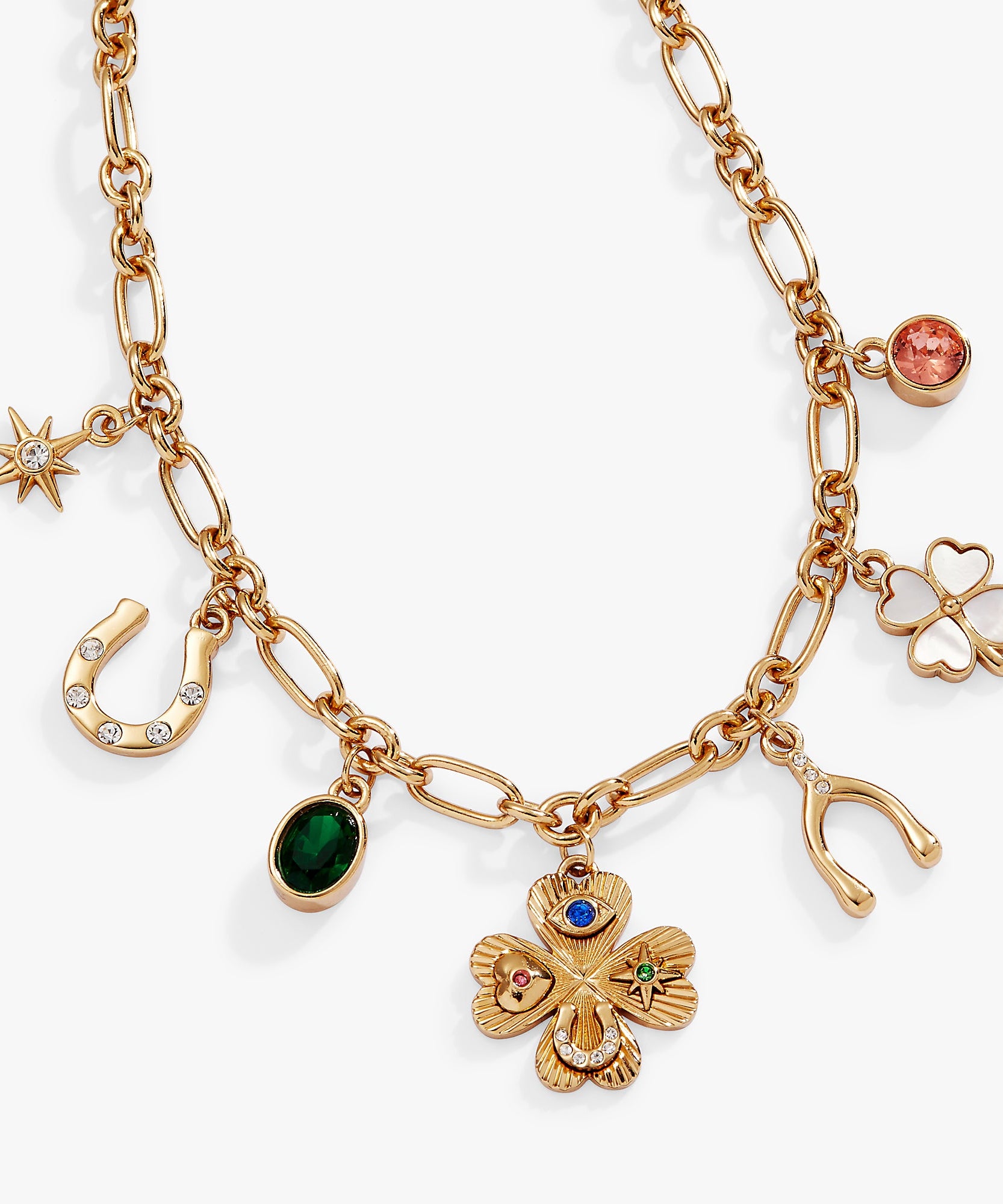 Lucky Four Leaf Clover Charm Necklace