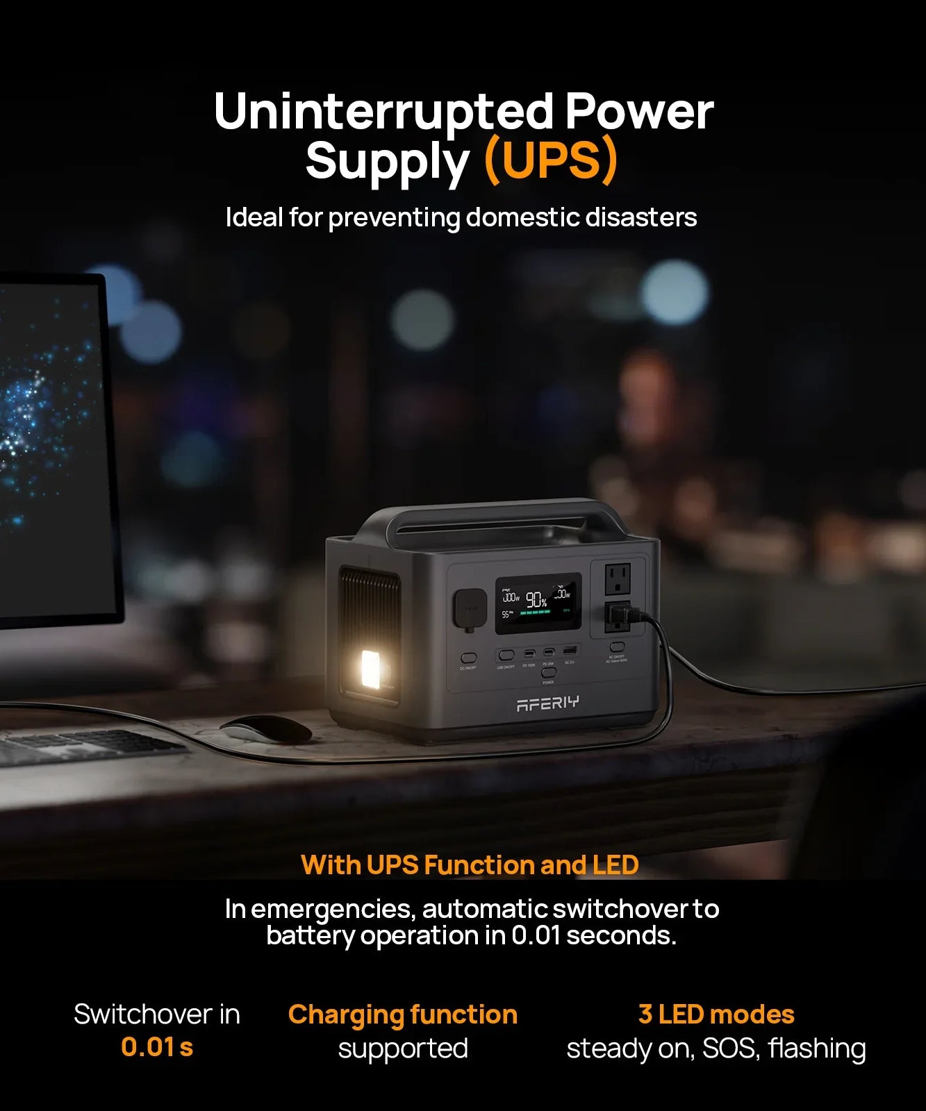 AFERIY | P040 Portable Power Station | 400W 256Wh