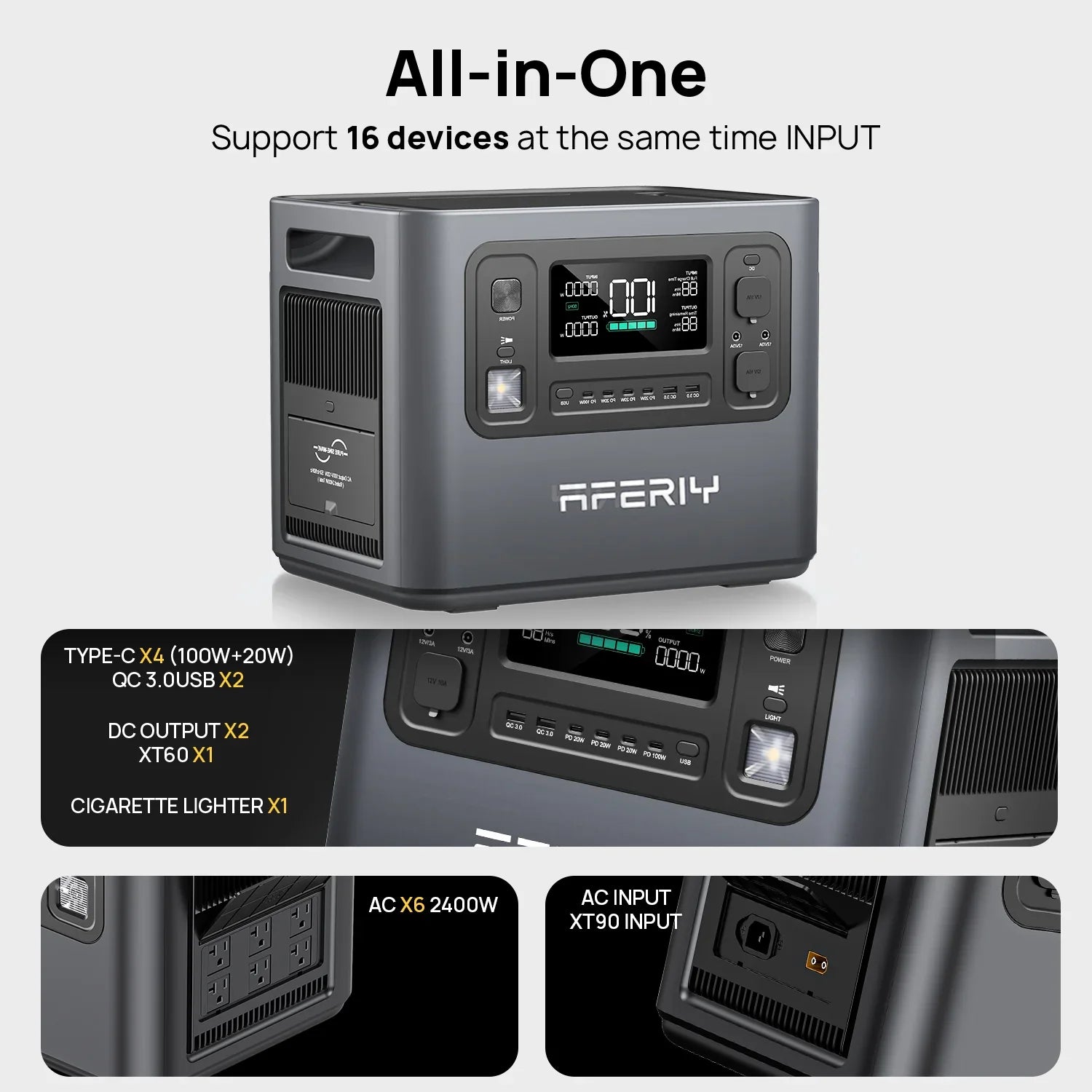 AFERIY P210 | Portable Power Station | 2400W 2048Wh
