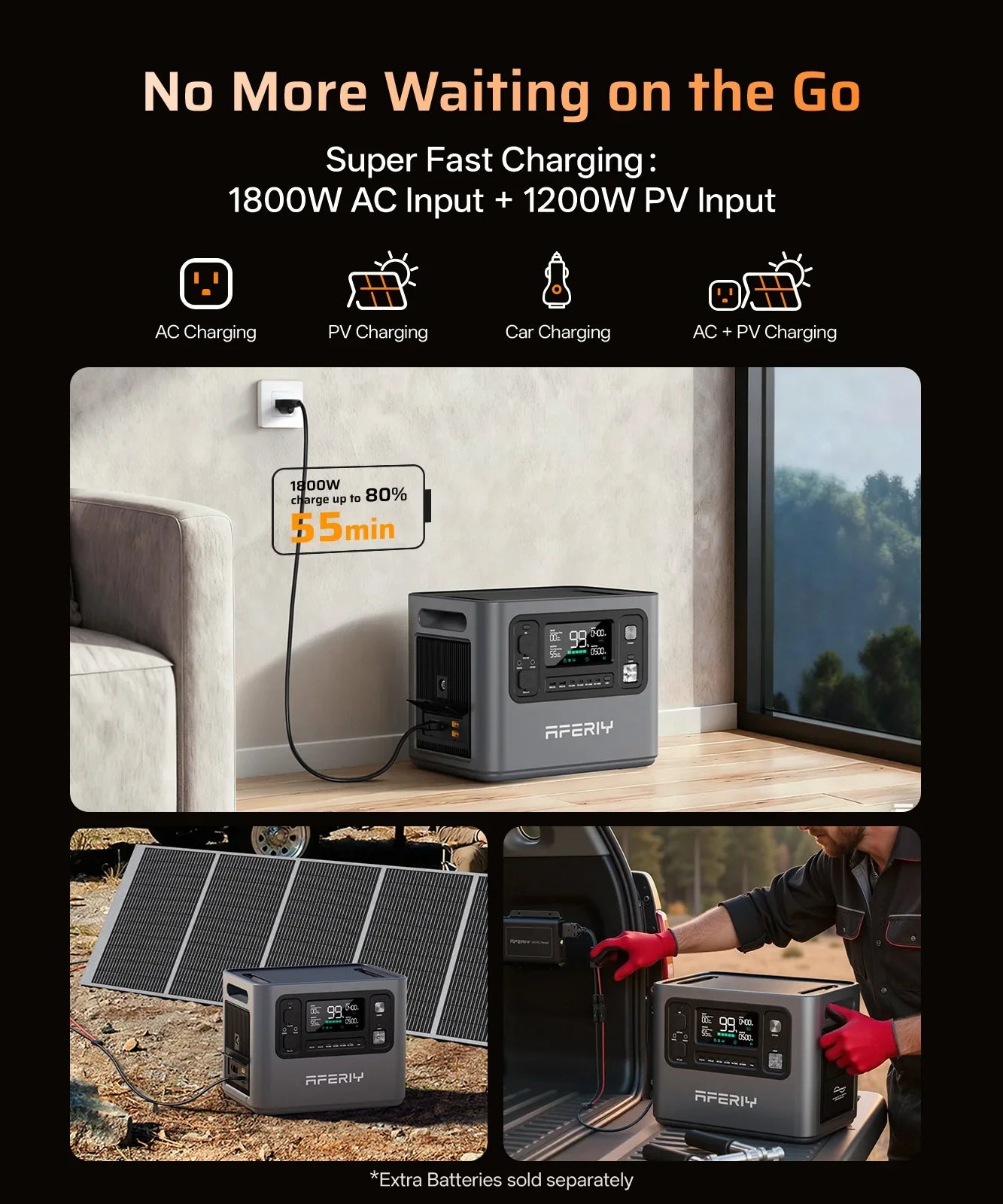 AFERIY P280 | Portable Power Station | 2800W 2048Wh