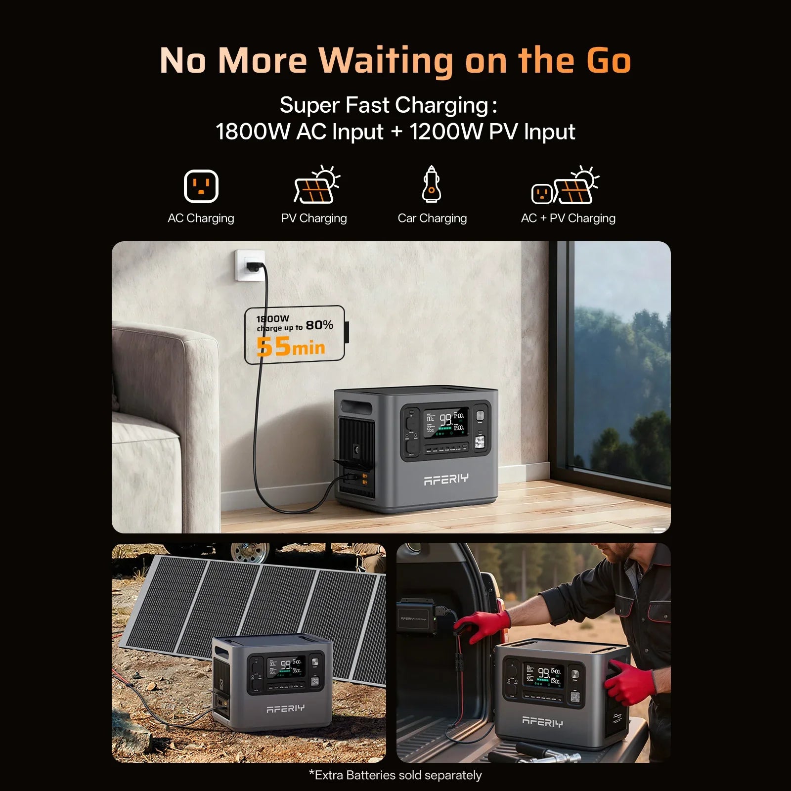 AFERIY P280 | Portable Power Station | 2800W 2048Wh