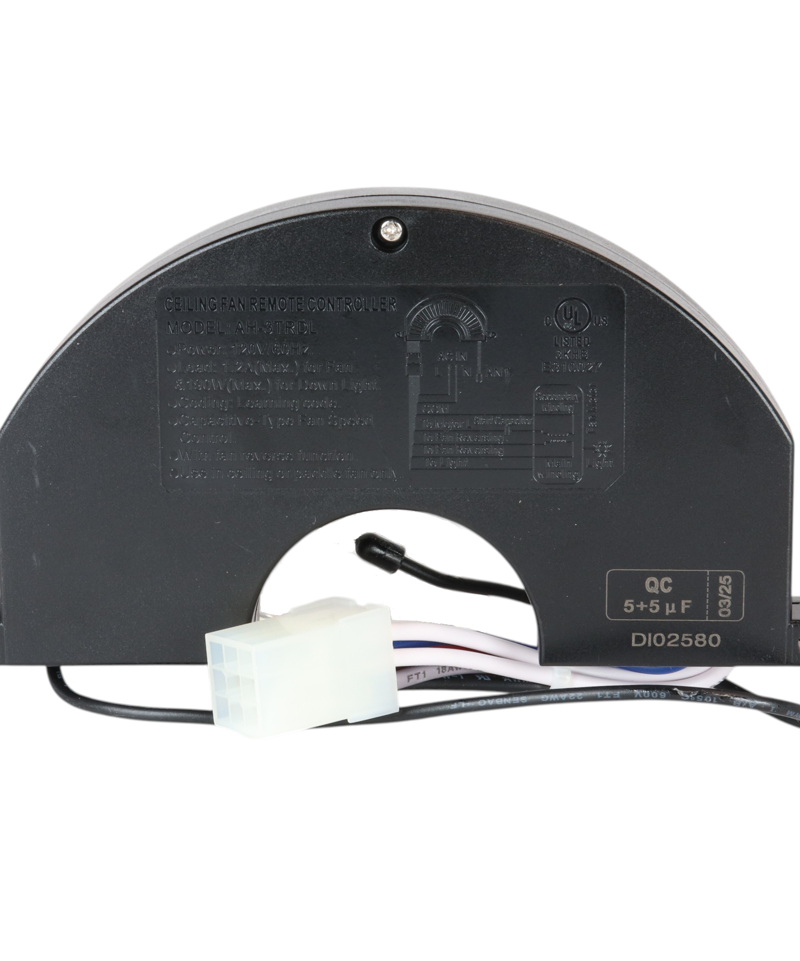 Harbor Breeze AH-3TRDL / AH-3TRD Learning Ceiling Fan Receiver | 433.92 Mhz - AH-3TRDL