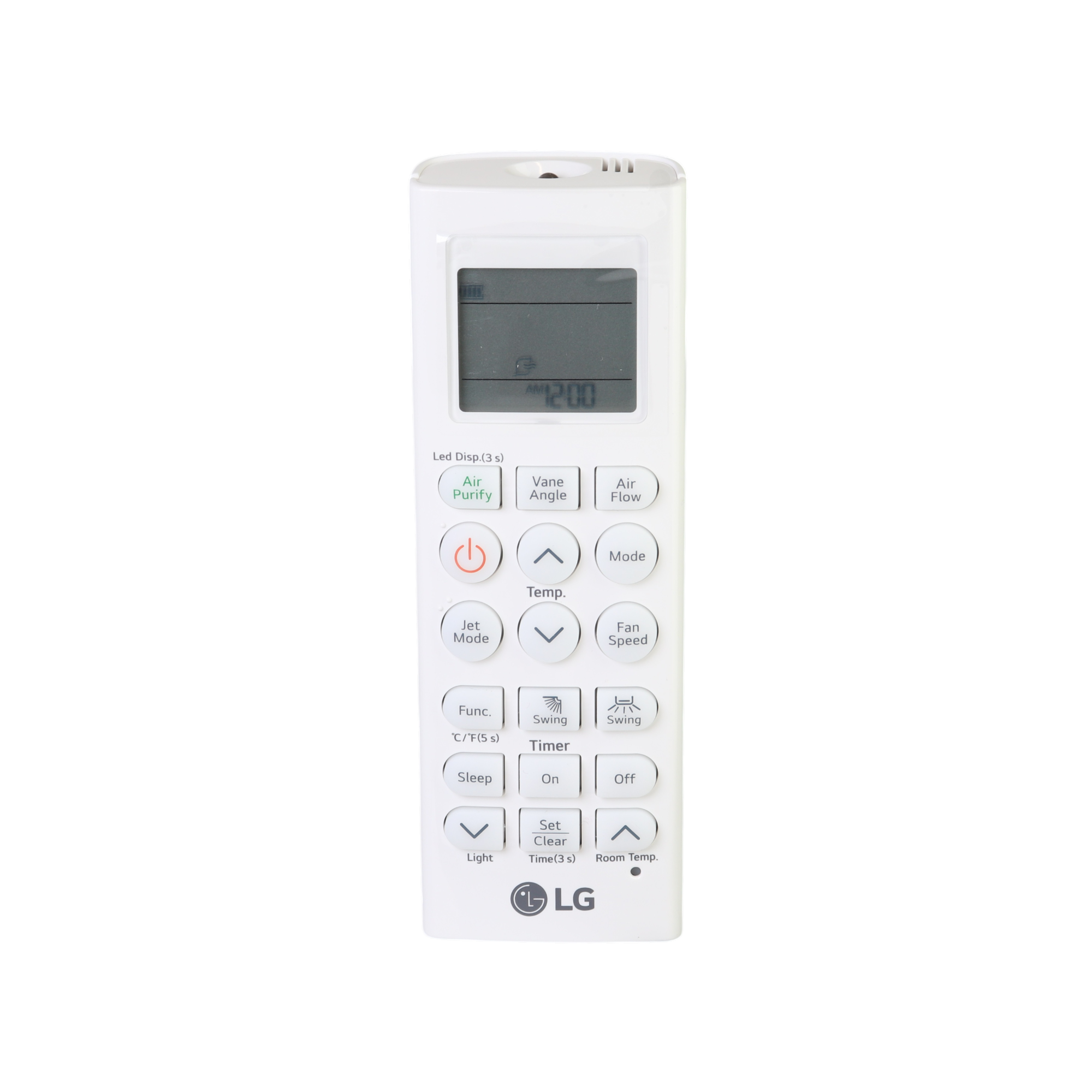 LG AKB76038102 Ceiling Cassette Single Zone Multi Air Conditioner Remote Control | LCD Display | Thermostatic - AKB76038102