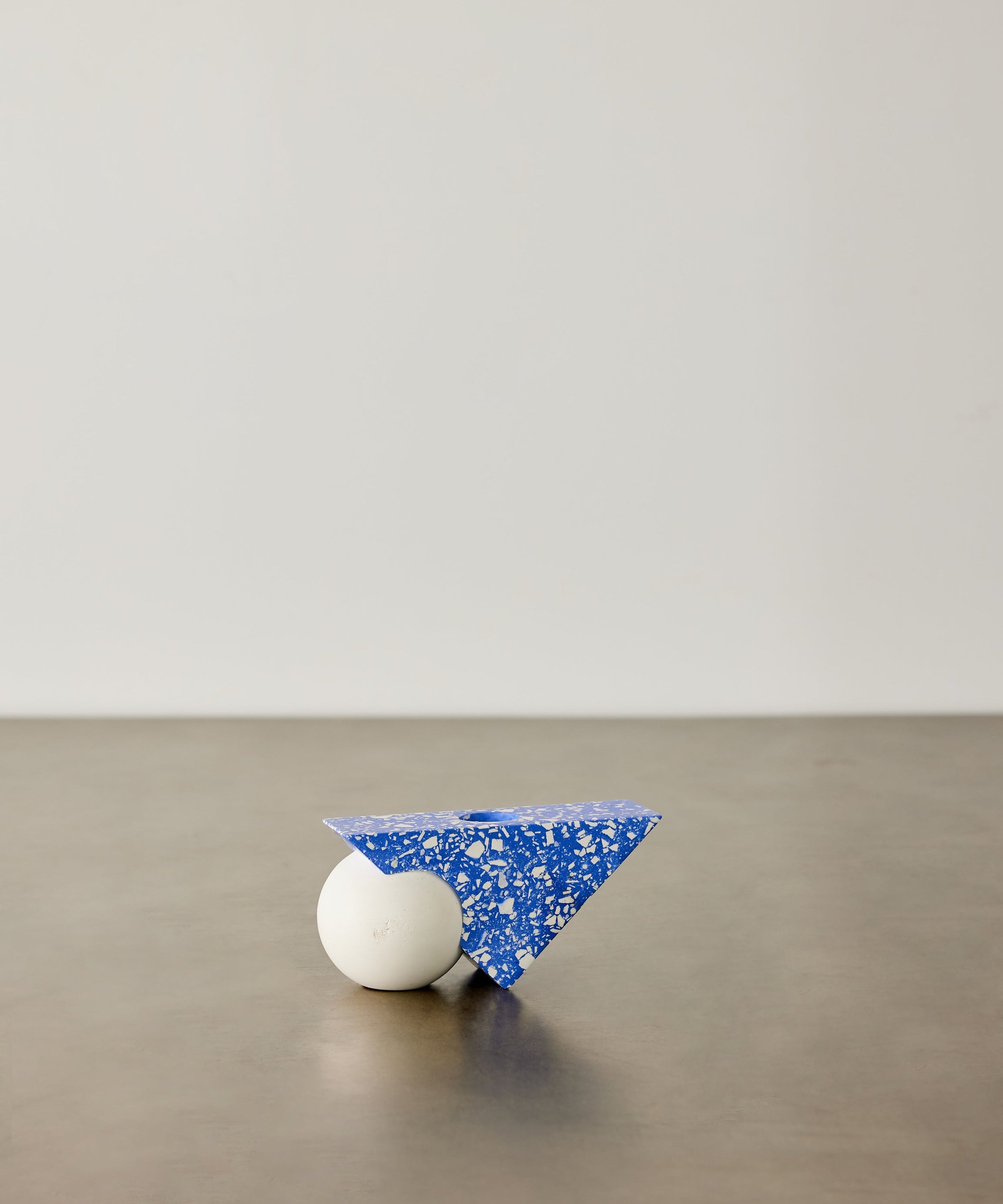 Equilibrium Cobalt Blue Terrazzo Taper Candle Holder