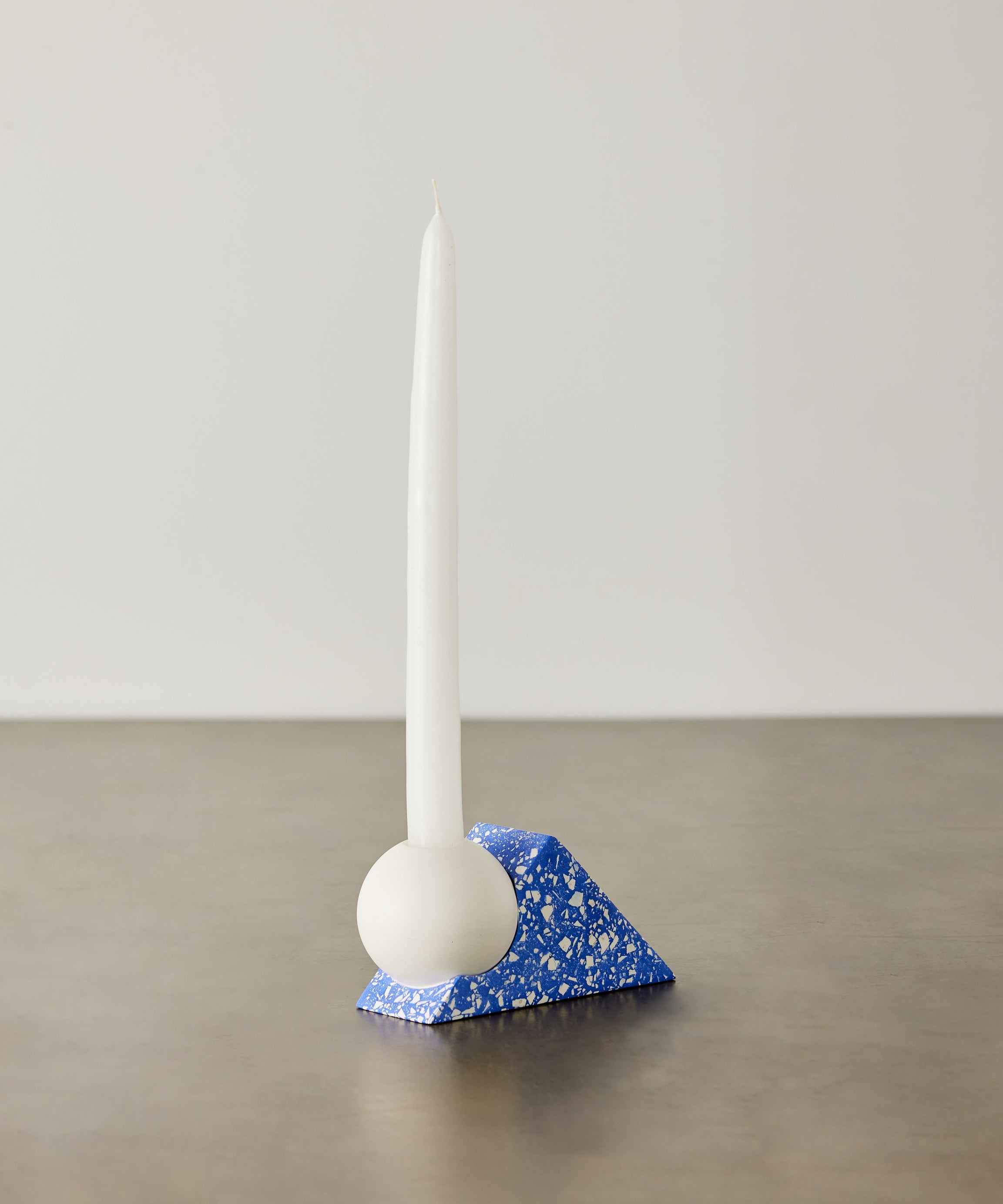 Equilibrium Cobalt Blue Terrazzo Taper Candle Holder